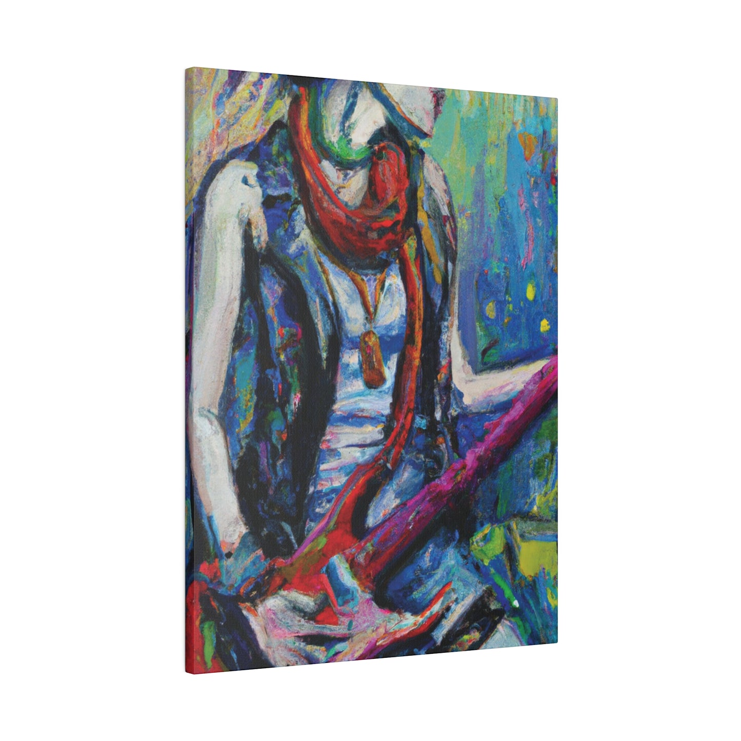 6328G - Rockstar Oil Painting Style Print | Poster | Home Decor | Wall Art | Music Art | Canvas