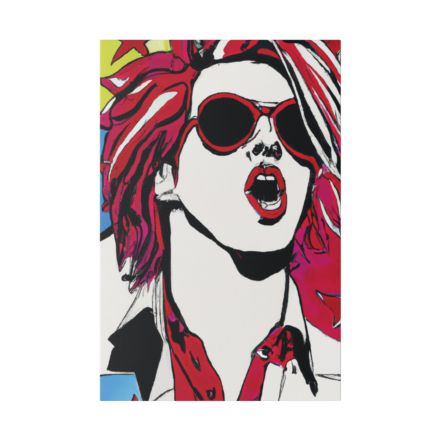 4390K - Rockstar Painting Print | Face | Abstract | Poster | Home Decor | Wall Art | Music Art | Canvas