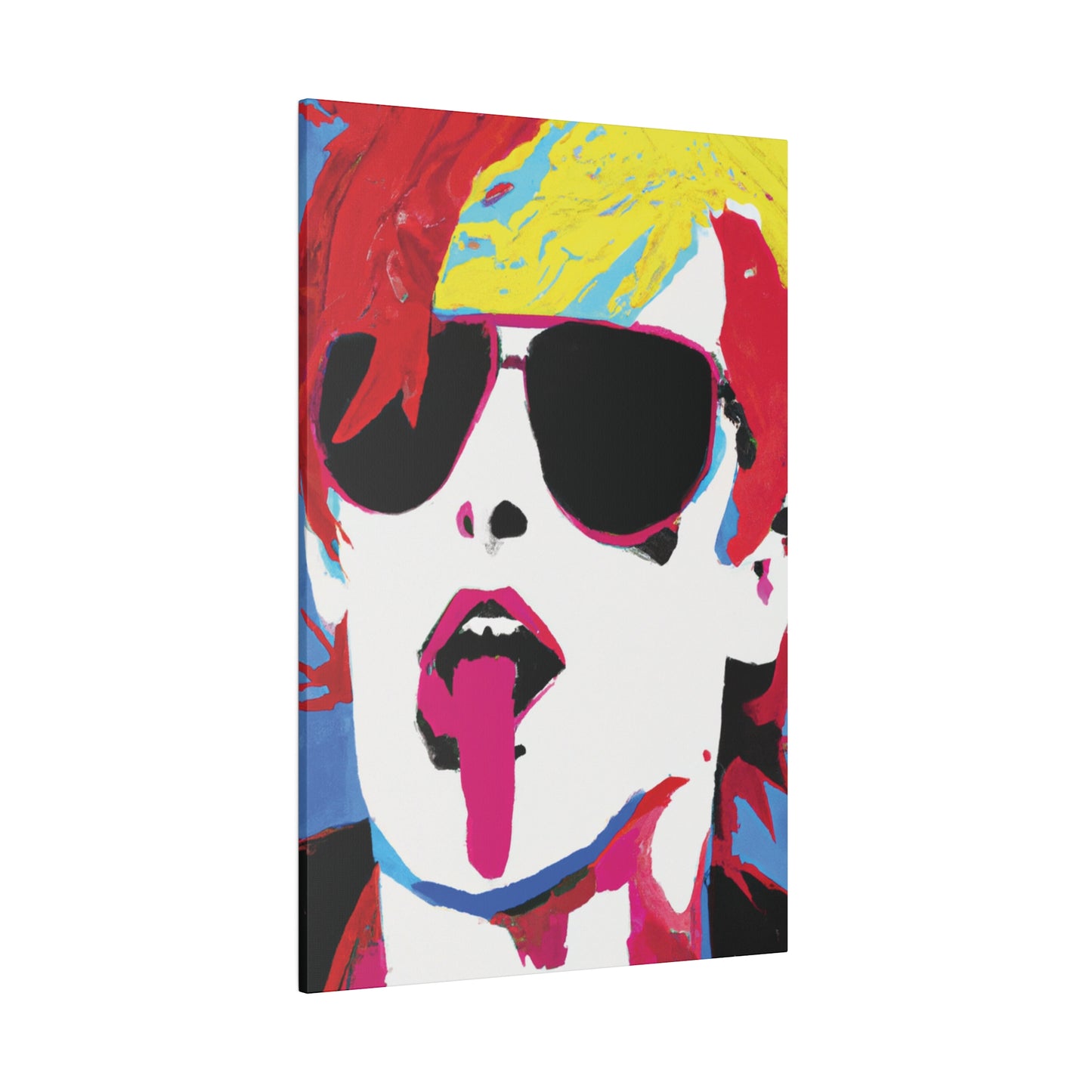 8381F - Rockstar Painting Print | Face | Abstract | Poster | Home Decor | Wall Art | Music Art | Canvas