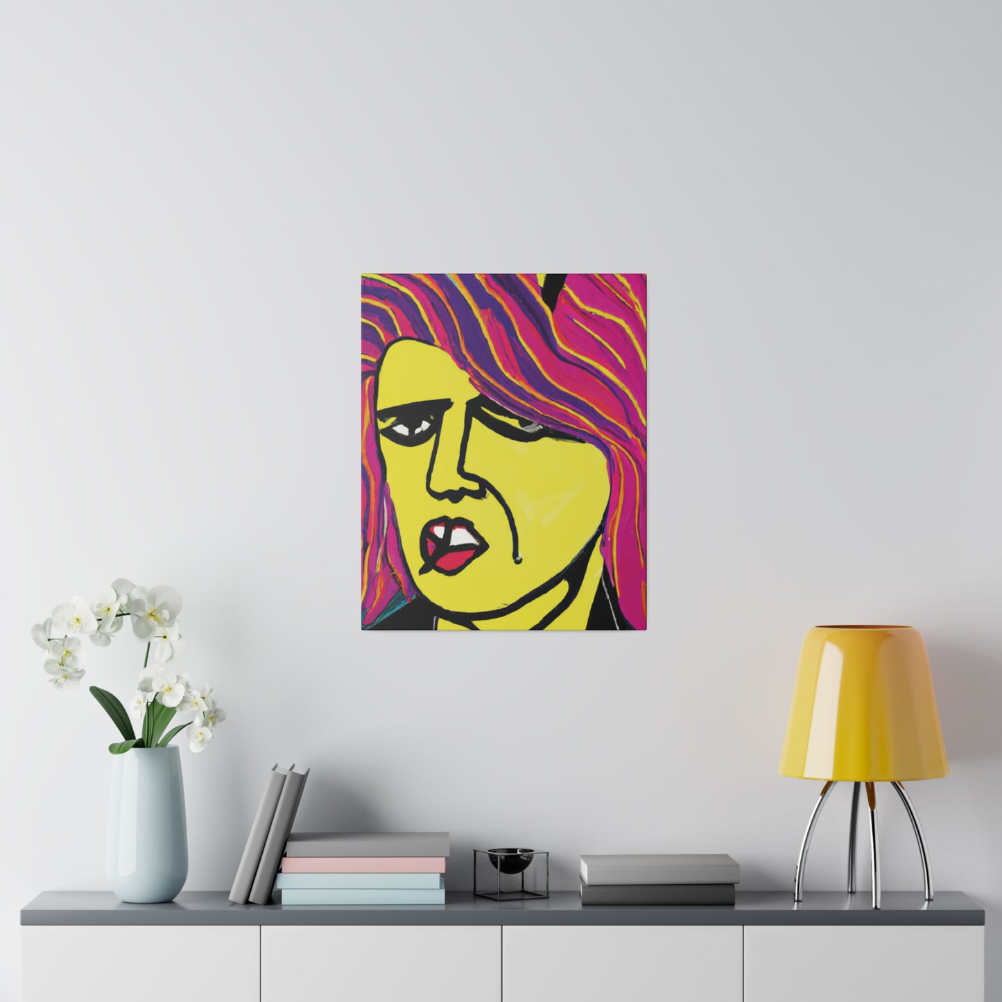 6639Q - Rockstar Painting Print | Face | Abstract | Poster | Home Decor | Wall Art | Music Art | Canvas