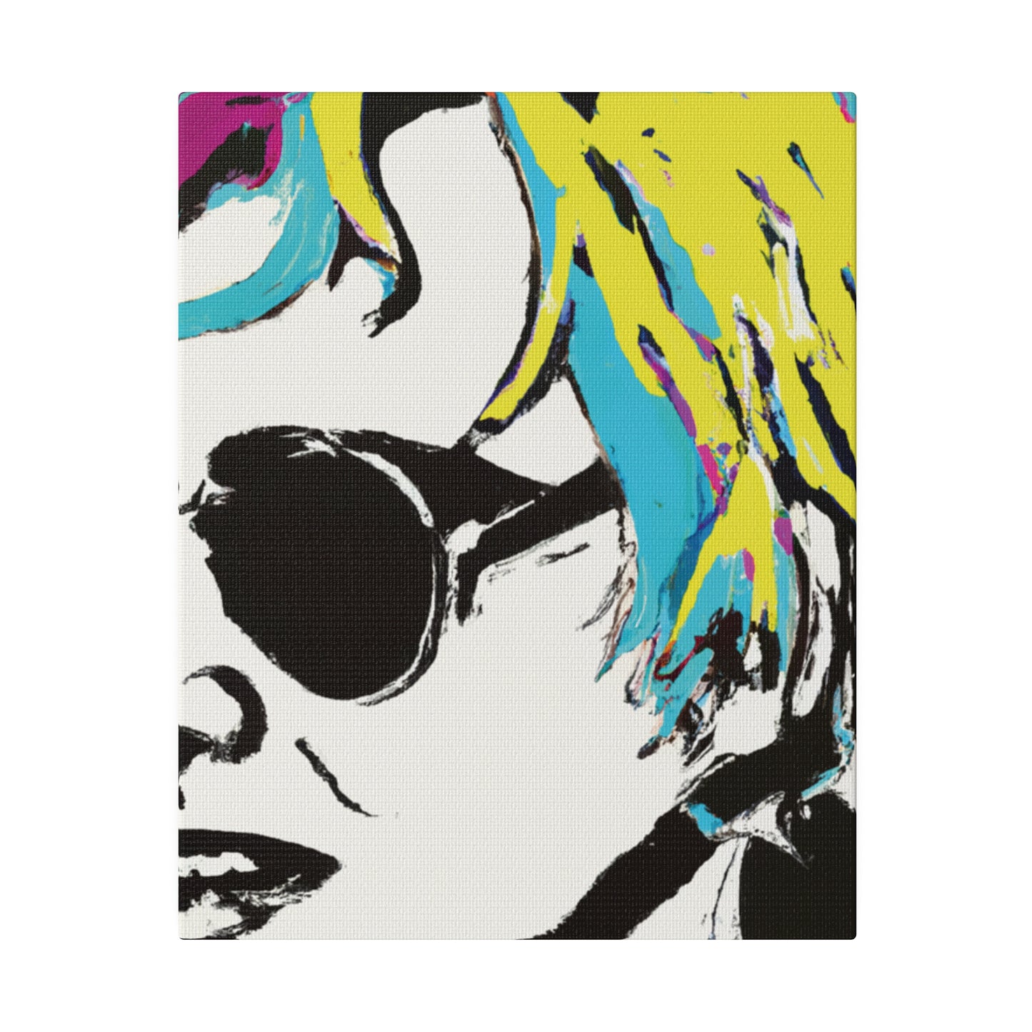 3921R - Rockstar Painting Print | Face | Abstract | Poster | Home Decor | Wall Art | Music Art | Canvas