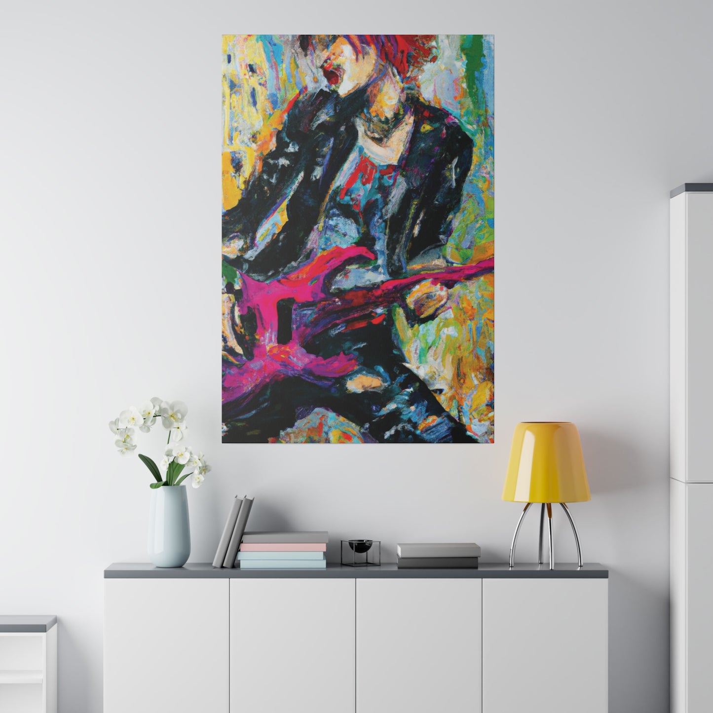 4567X - Rockstar Oil Painting Style Print | Poster | Home Decor | Wall Art | Music Art | Canvas