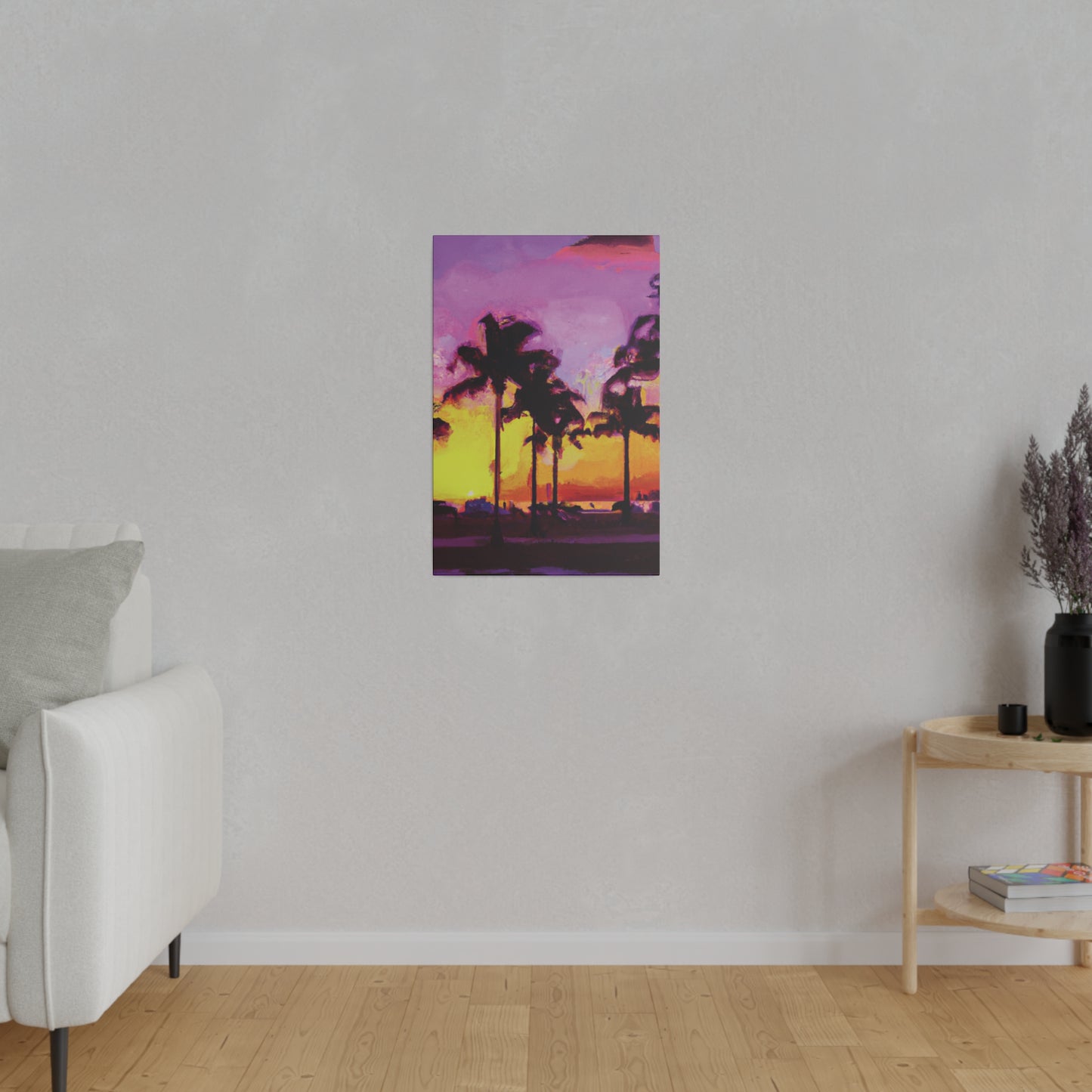 3958L - Miami Beach Sunset Painting Print | Miami | Beach | Sunset | Poster | Home Decor | Wall Art | Canvas