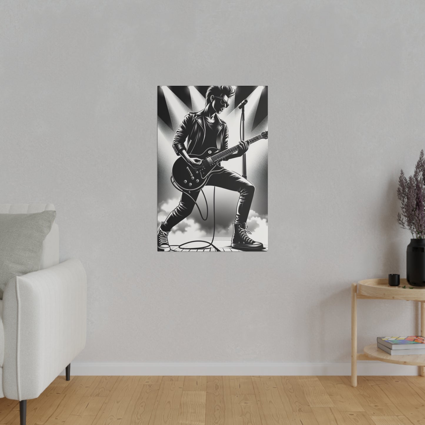 3876M - music art work, rockstar gifts, musician gift ideas, guitar art work, guitar artwork, guitar wall art canvas, playing guitar, decor