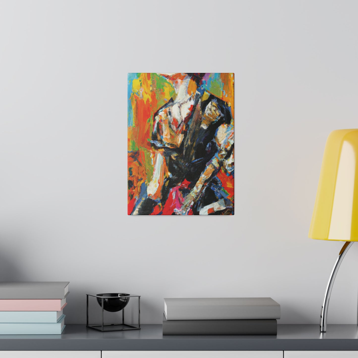 5867V - Rockstar Oil Painting Style Print | Poster | Home Decor | Wall Art | Music Art | Canvas