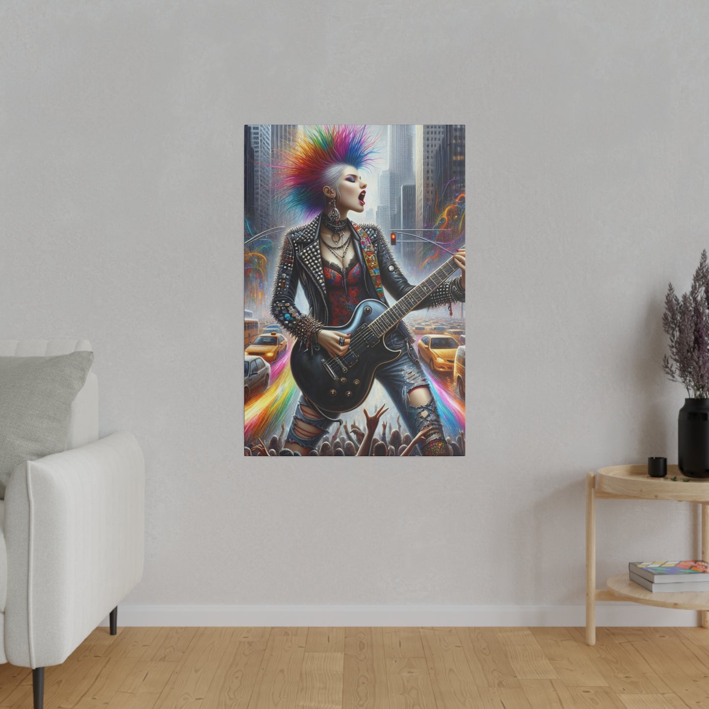 7301Z - Rockstar Oil Painting Style Print | Poster | Home Decor | Wall Art | Music Art | Canvas