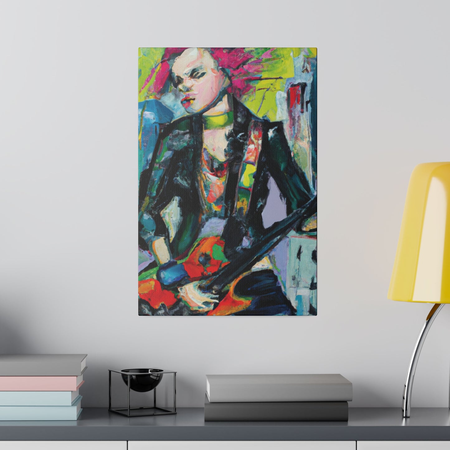 7258Y - Rockstar Oil Painting Style Print | Poster | Home Decor | Wall Art | Music Art | Canvas