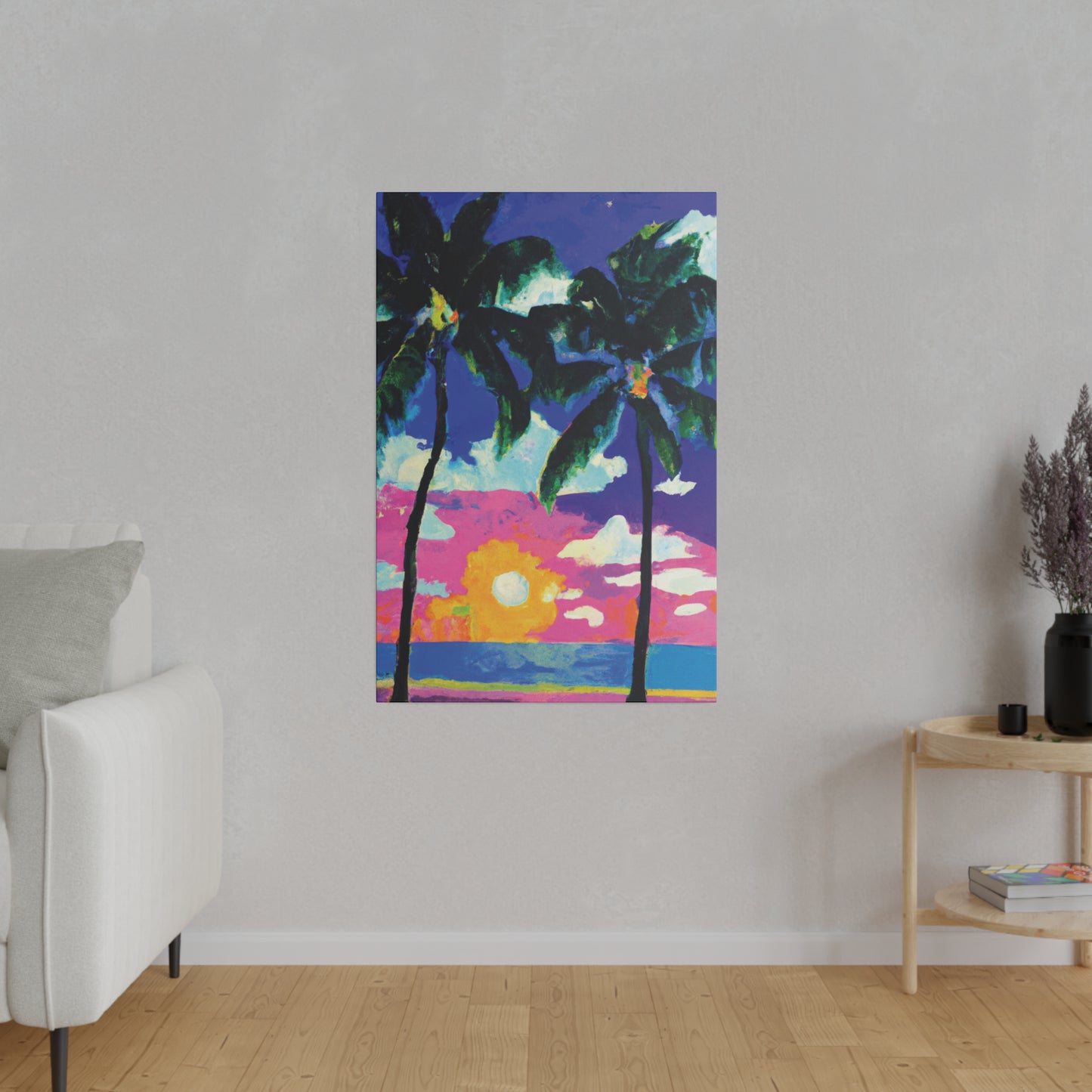 1951V - Miami Beach Sunset Painting Print | Miami | Beach | Sunset | Poster | Home Decor | Wall Art | Canvas