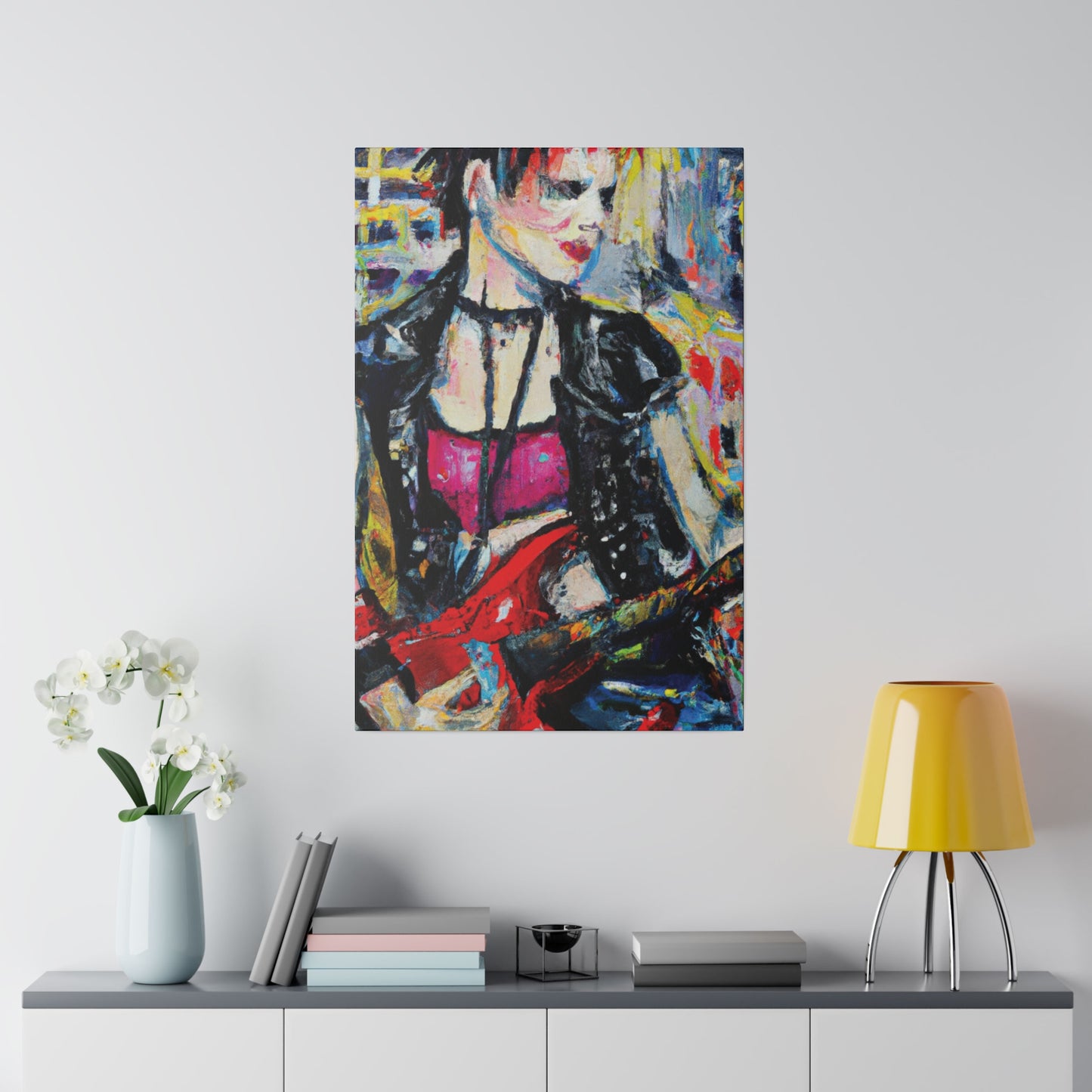 6167B - Rockstar Oil Painting Style Print | Poster | Home Decor | Wall Art | Music Art | Canvas