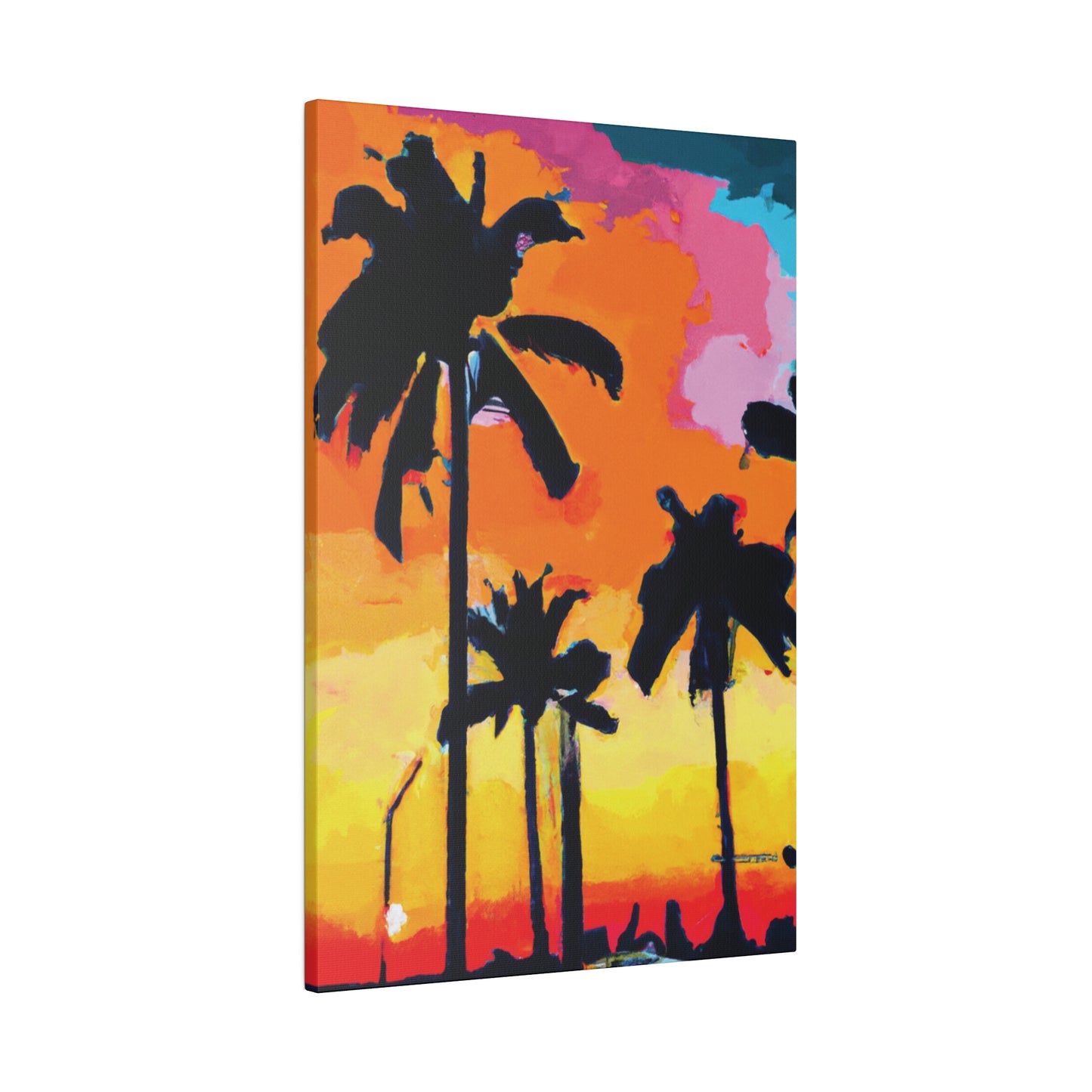 2956A - Miami Beach Sunset Painting Print | Miami | Beach | Sunset | Poster | Home Decor | Wall Art | Canvas