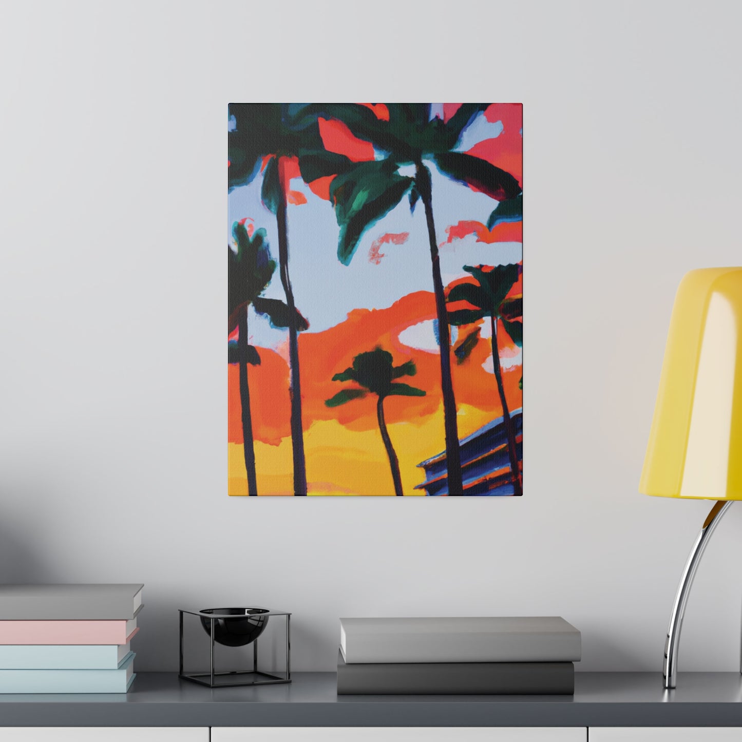 2741Q - Miami Beach Sunset Painting Print | Miami | Beach | Sunset | Poster | Home Decor | Wall Art | Canvas