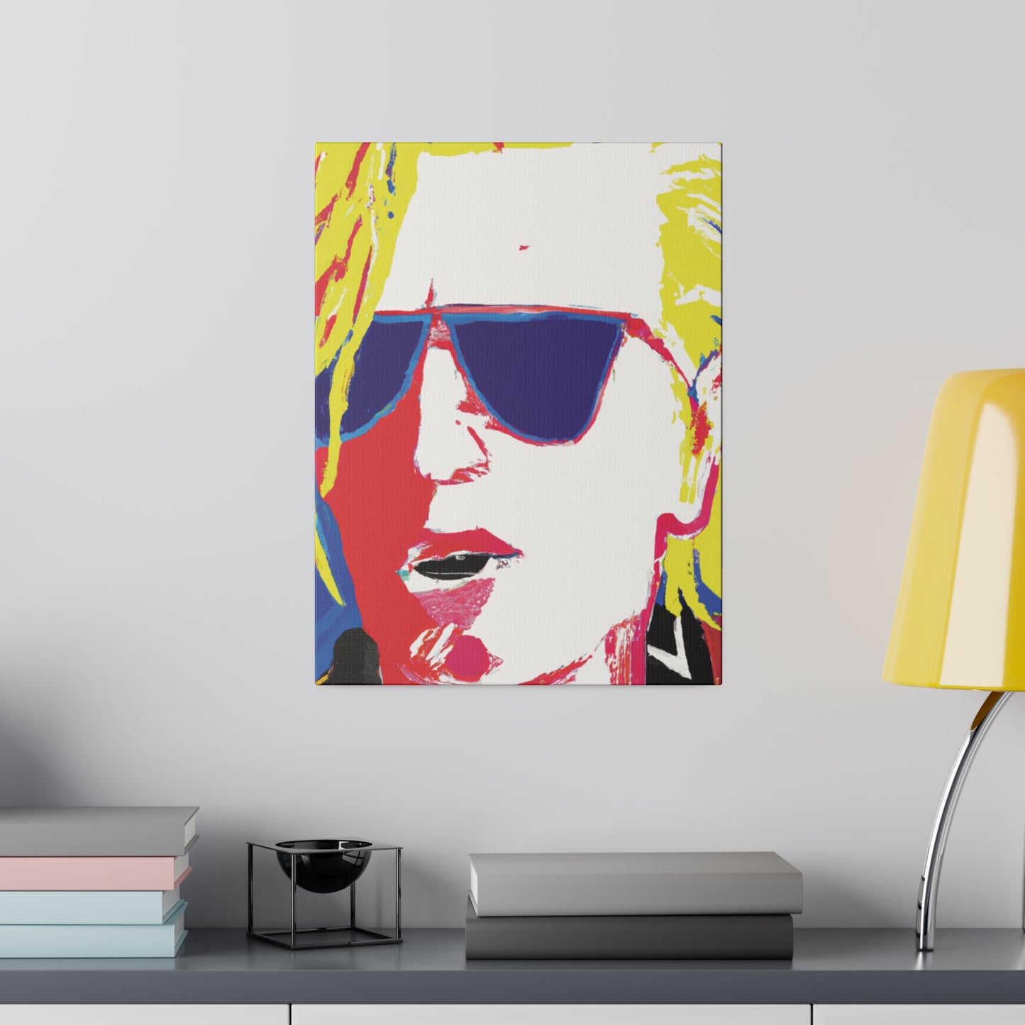 7405Y - Rockstar Painting Print | Face | Abstract | Poster | Home Decor | Wall Art | Music Art | Canvas