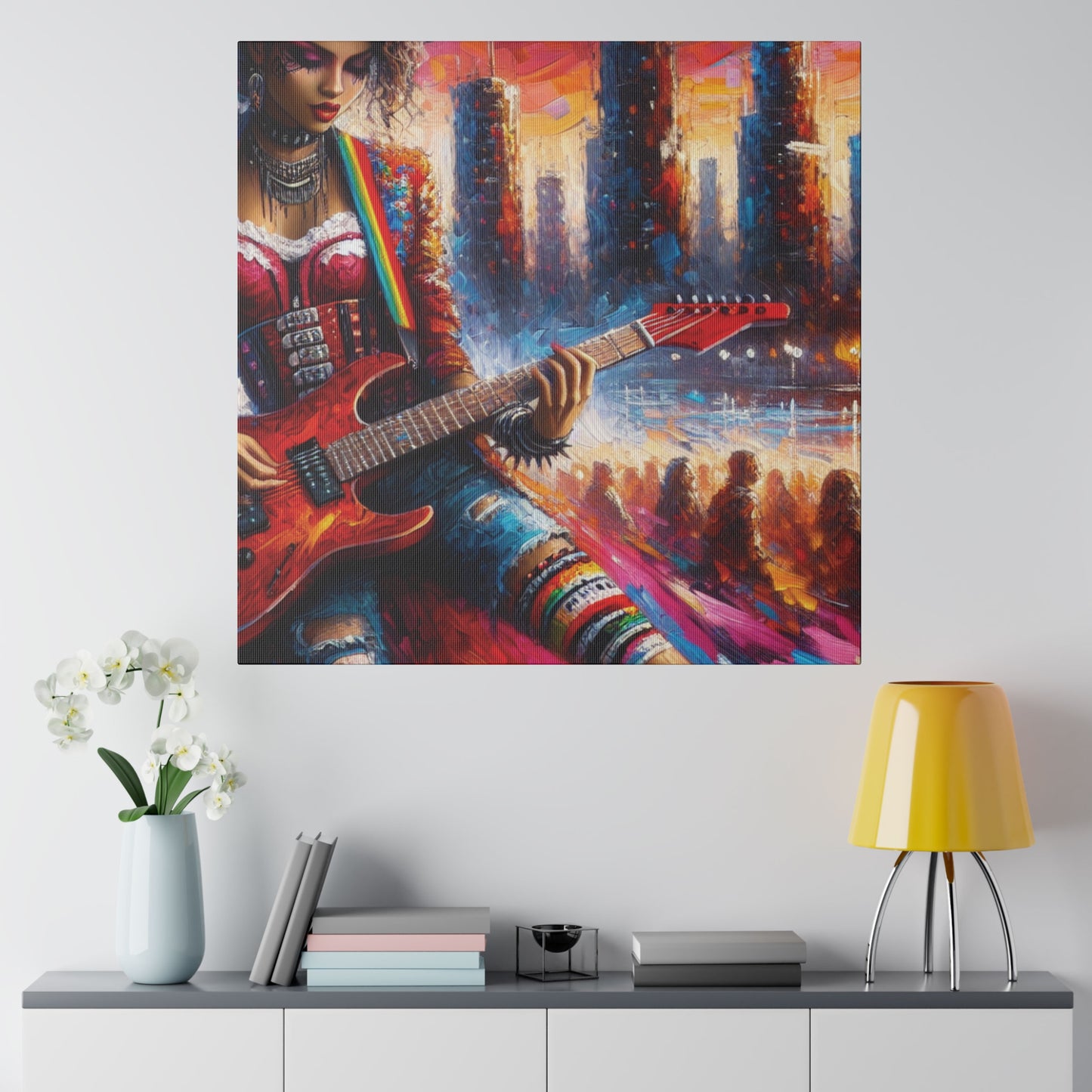 6794Z - Rockstar Oil Painting Style Print | Poster | Home Decor | Wall Art | Music Art | Canvas