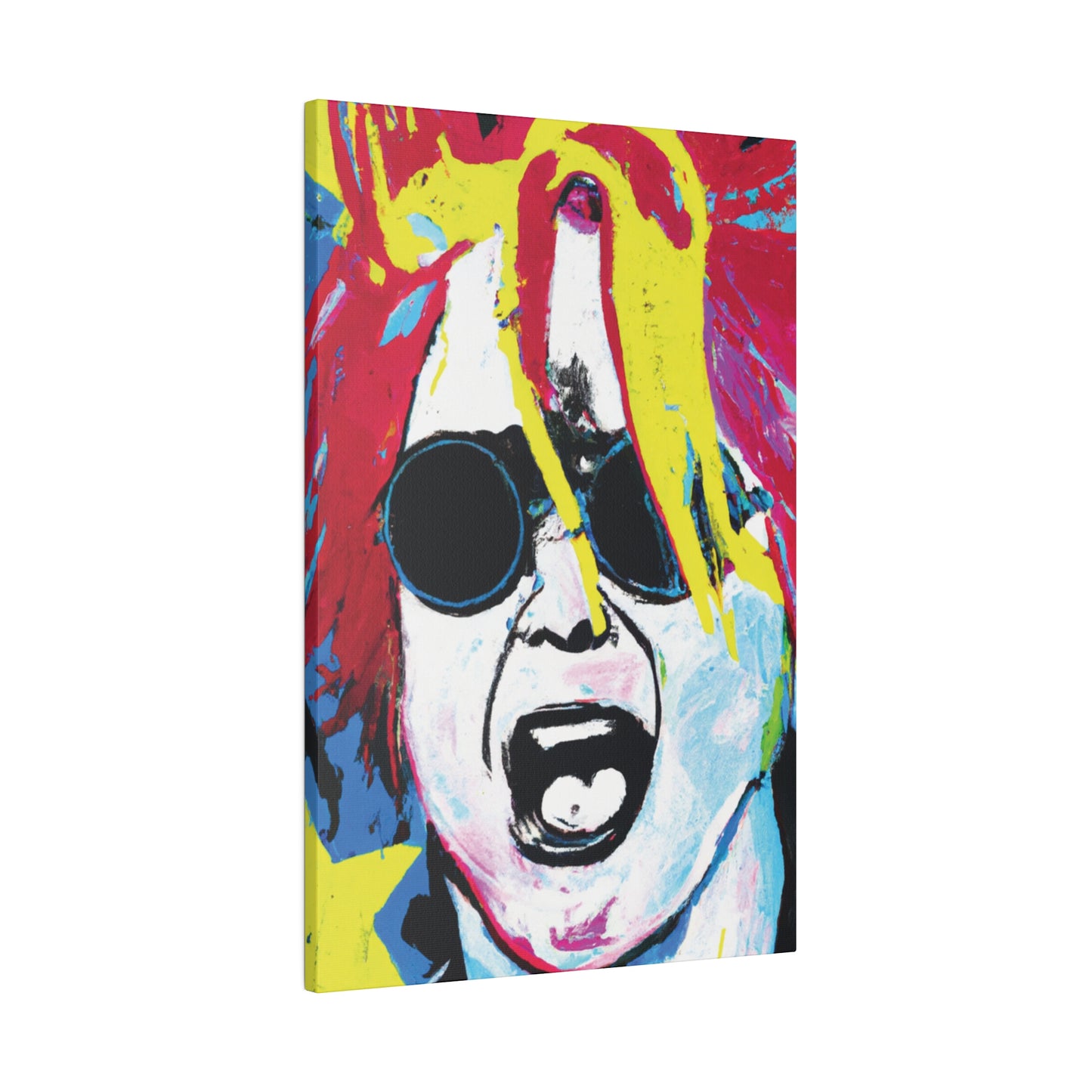 9456X - Rockstar Painting Print | Face | Abstract | Poster | Home Decor | Wall Art | Music Art | Canvas