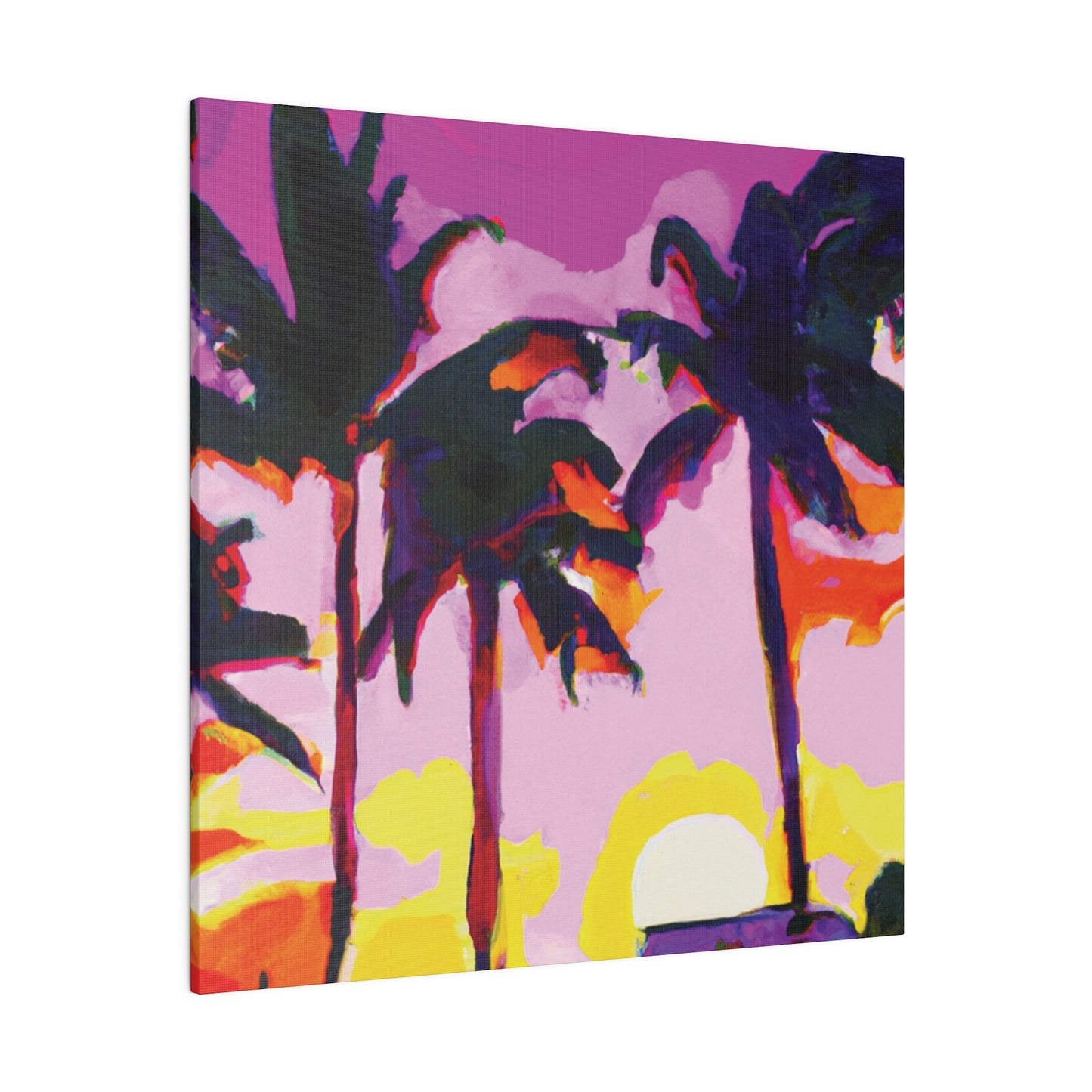 7146G - Miami Beach Sunset Painting Print | Miami | Beach | Sunset | Poster | Home Decor | Wall Art | Canvas