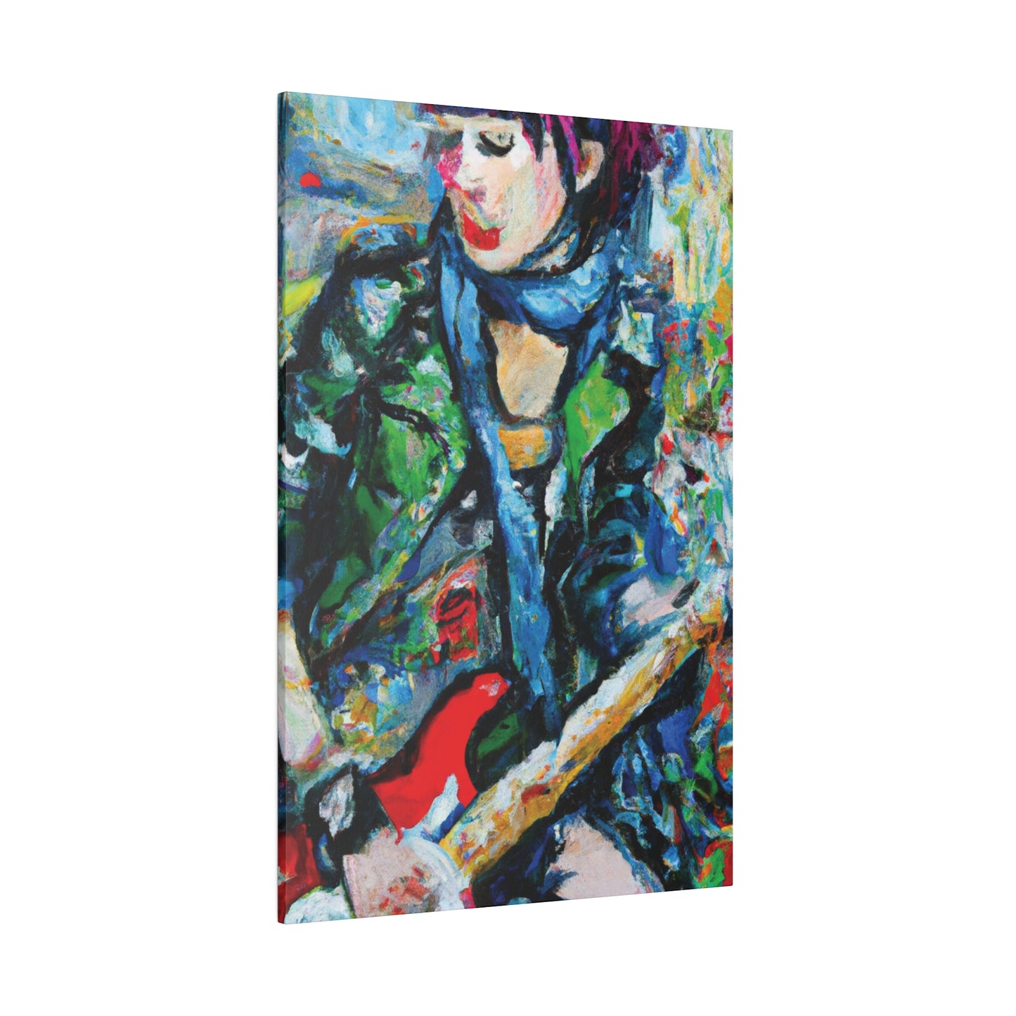 7452C - Rockstar Oil Painting Style Print | Poster | Home Decor | Wall Art | Music Art | Canvas