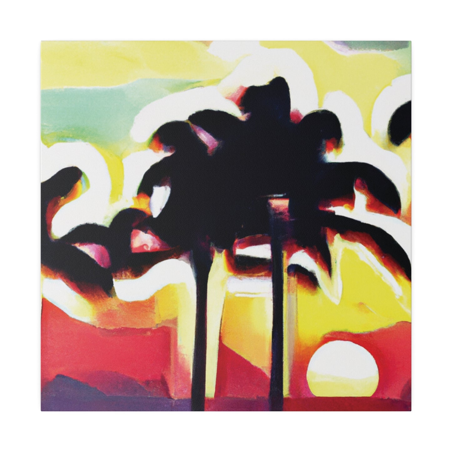 4134X - Miami Beach Sunset Painting Print | Miami | Beach | Sunset | Poster | Home Decor | Wall Art | Canvas