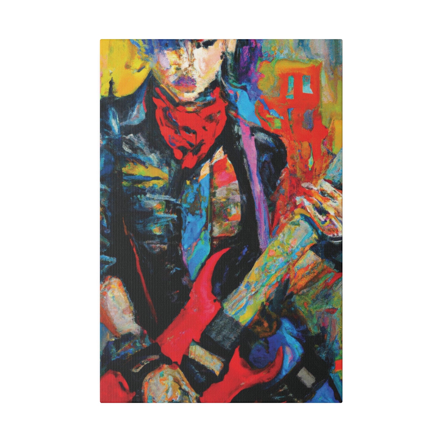 8732A - Rockstar Oil Painting Style Print | Poster | Home Decor | Wall Art | Music Art | Canvas