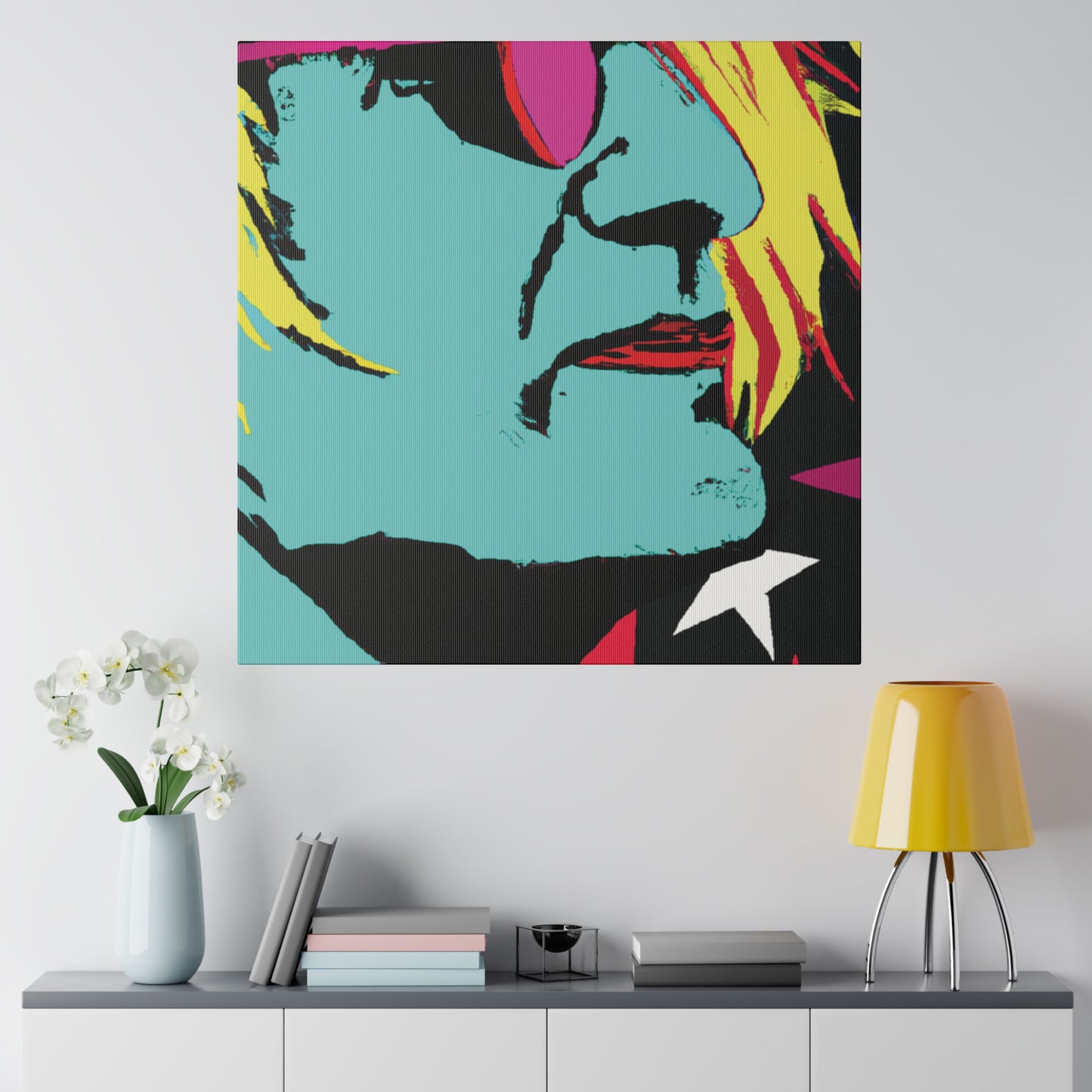 9486Q - Rockstar Painting Print | Face | Abstract | Poster | Home Decor | Wall Art | Music Art | Canvas