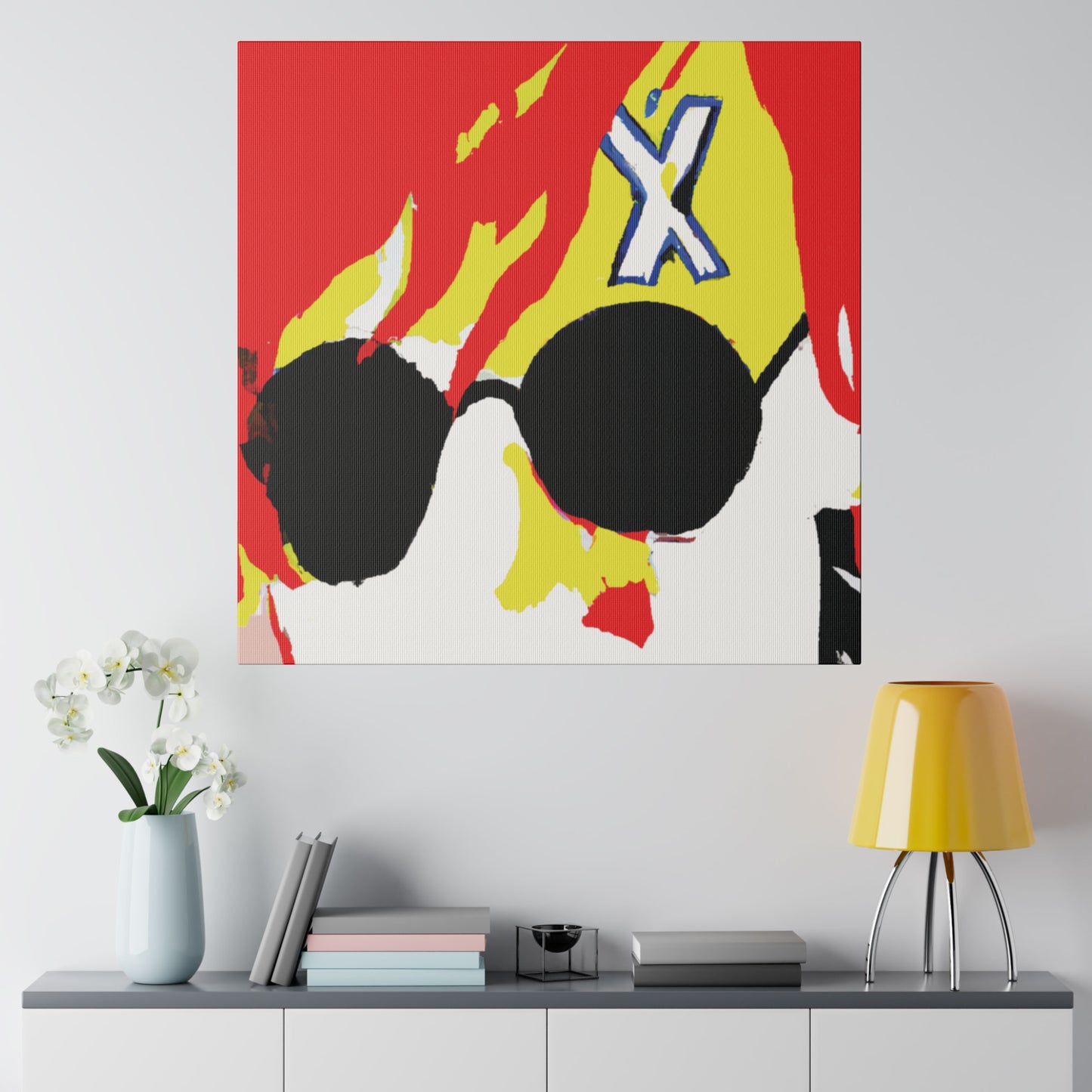 3281Z - Rockstar Painting Print | Face | Abstract | Poster | Home Decor | Wall Art | Music Art | Canvas