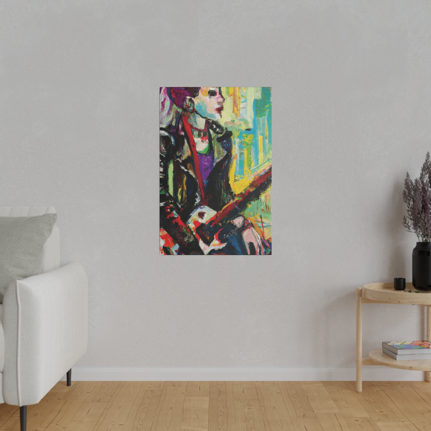 4247P - Rockstar Oil Painting Style Print | Poster | Home Decor | Wall Art | Music Art | Canvas