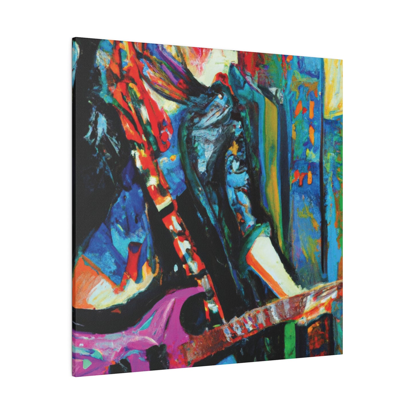 8461D - Rockstar Oil Painting Style Print | Poster | Home Decor | Wall Art | Music Art | Canvas