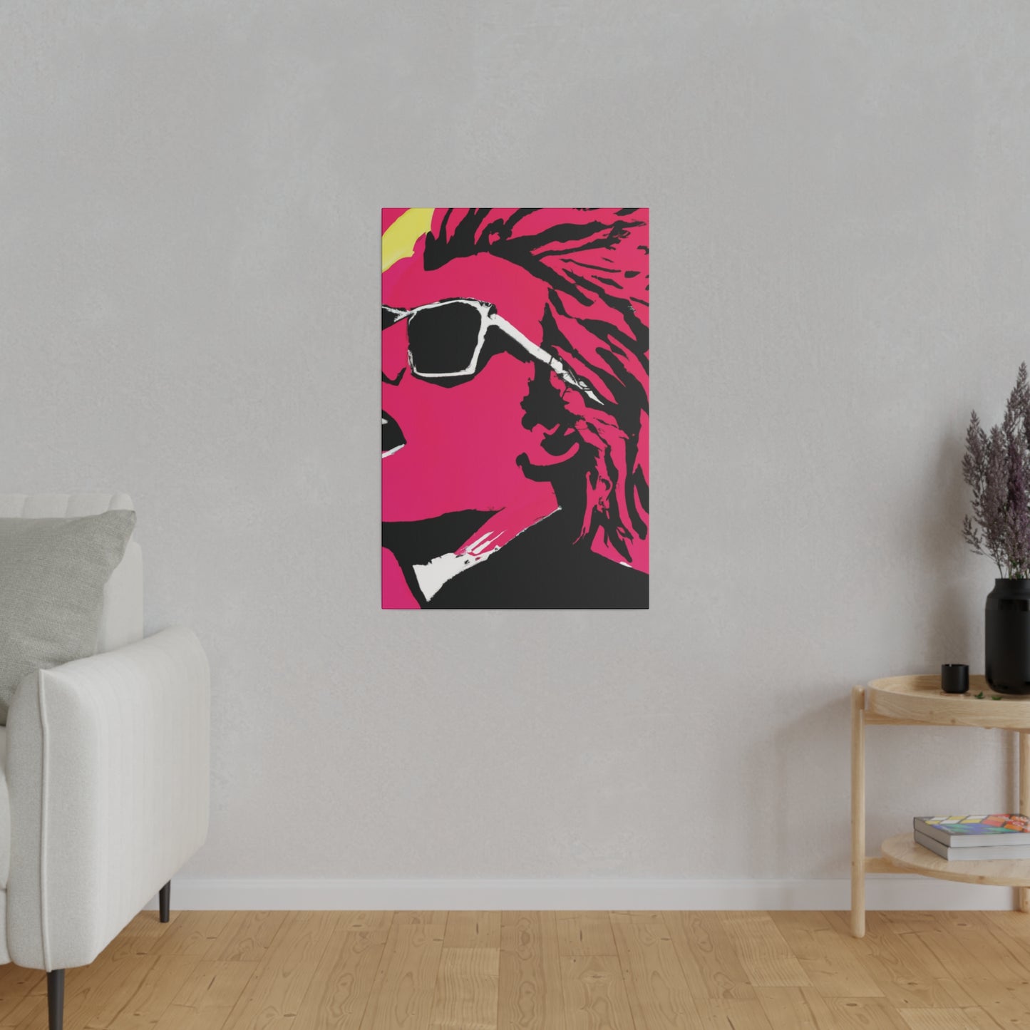 7829G - Rockstar Painting Print | Face | Abstract | Poster | Home Decor | Wall Art | Music Art | Canvas