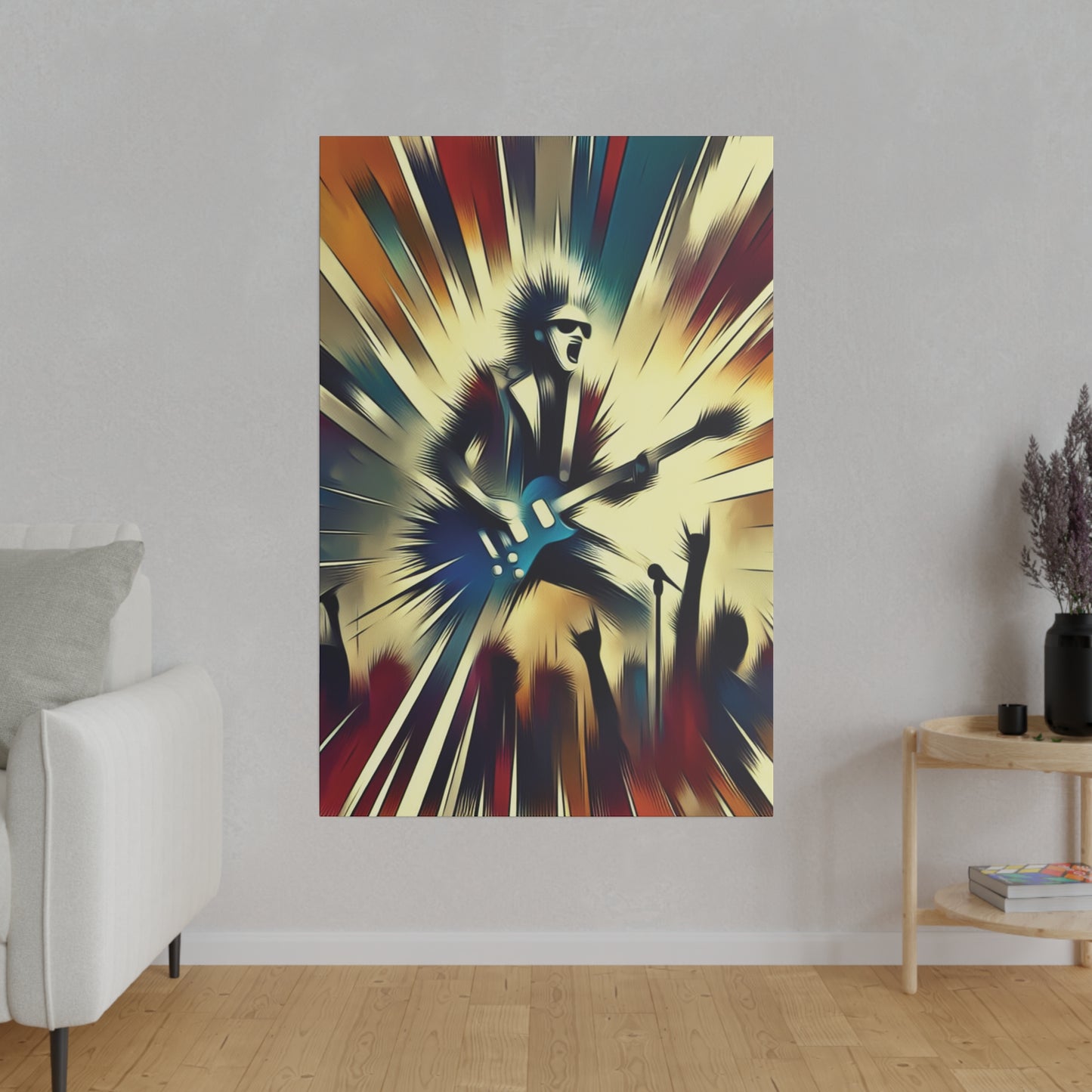 1872L - Rockstar Painting Print | Face | Abstract | Poster | Home Decor | Wall Art | Music Art | Canvas