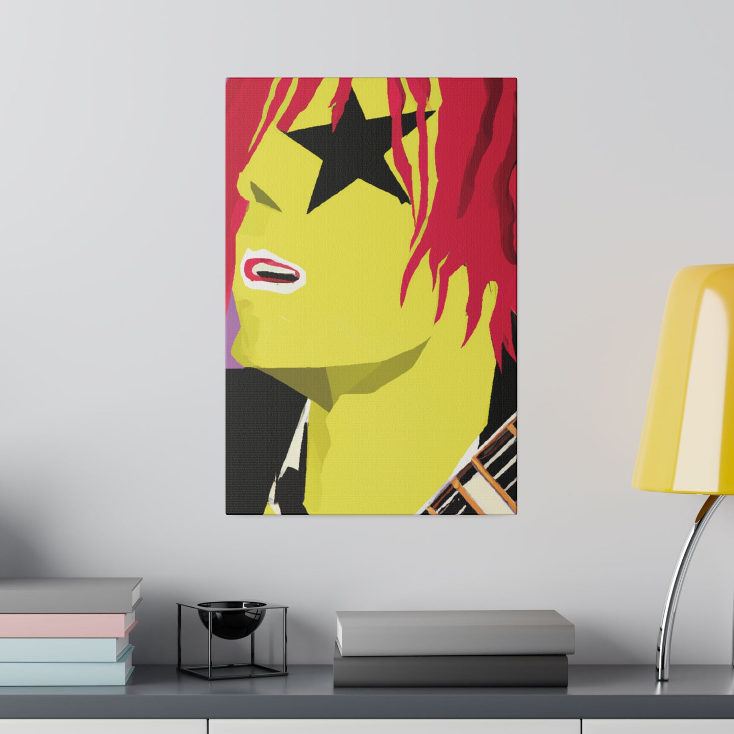 3268R - Rockstar Painting Print | Face | Abstract | Poster | Home Decor | Wall Art | Music Art | Canvas