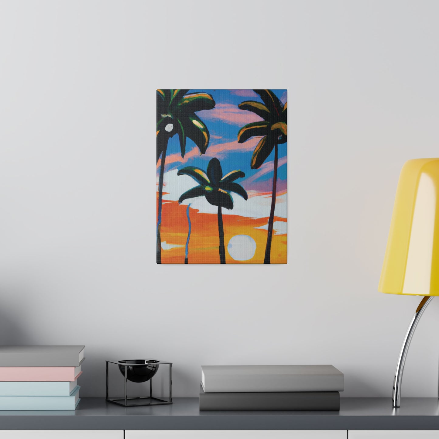 7745G - Miami Beach Sunset Painting Print | Miami | Beach | Sunset | Poster | Home Decor | Wall Art | Canvas