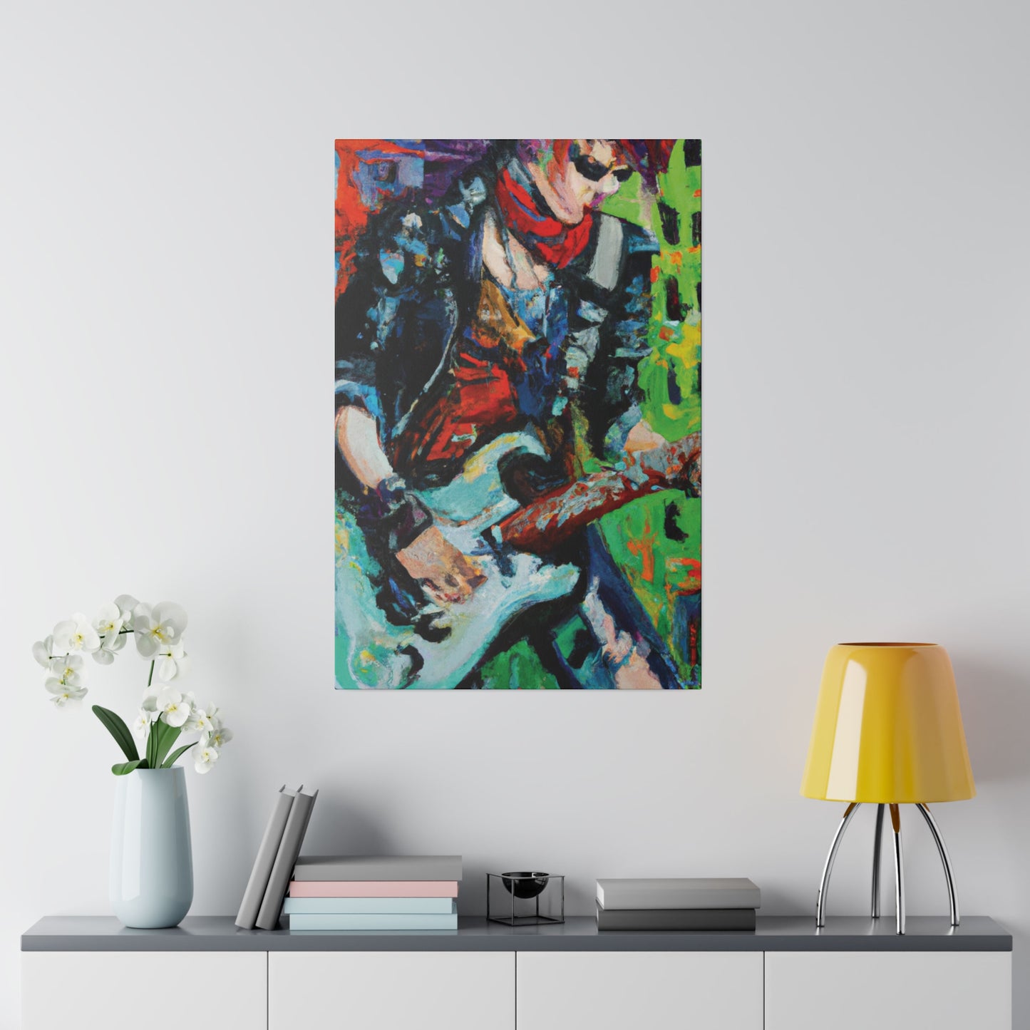 4485G - Rockstar Oil Painting Style Print | Poster | Home Decor | Wall Art | Music Art | Canvas