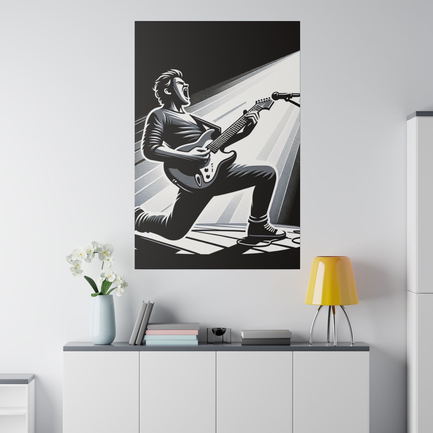 3721G - music art work, rockstar gifts, musician gift ideas, guitar art work, guitar artwork, guitar wall art canvas, playing guitar, decor