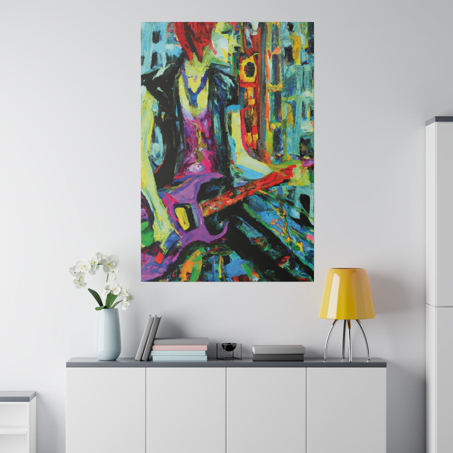 6863V - Rockstar Oil Painting Style Print | Poster | Home Decor | Wall Art | Music Art | Canvas