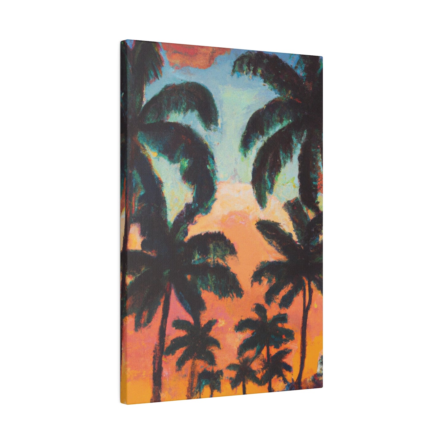 2854A - Miami Beach Sunset Painting Print | Miami | Beach | Sunset | Poster | Home Decor | Wall Art | Canvas