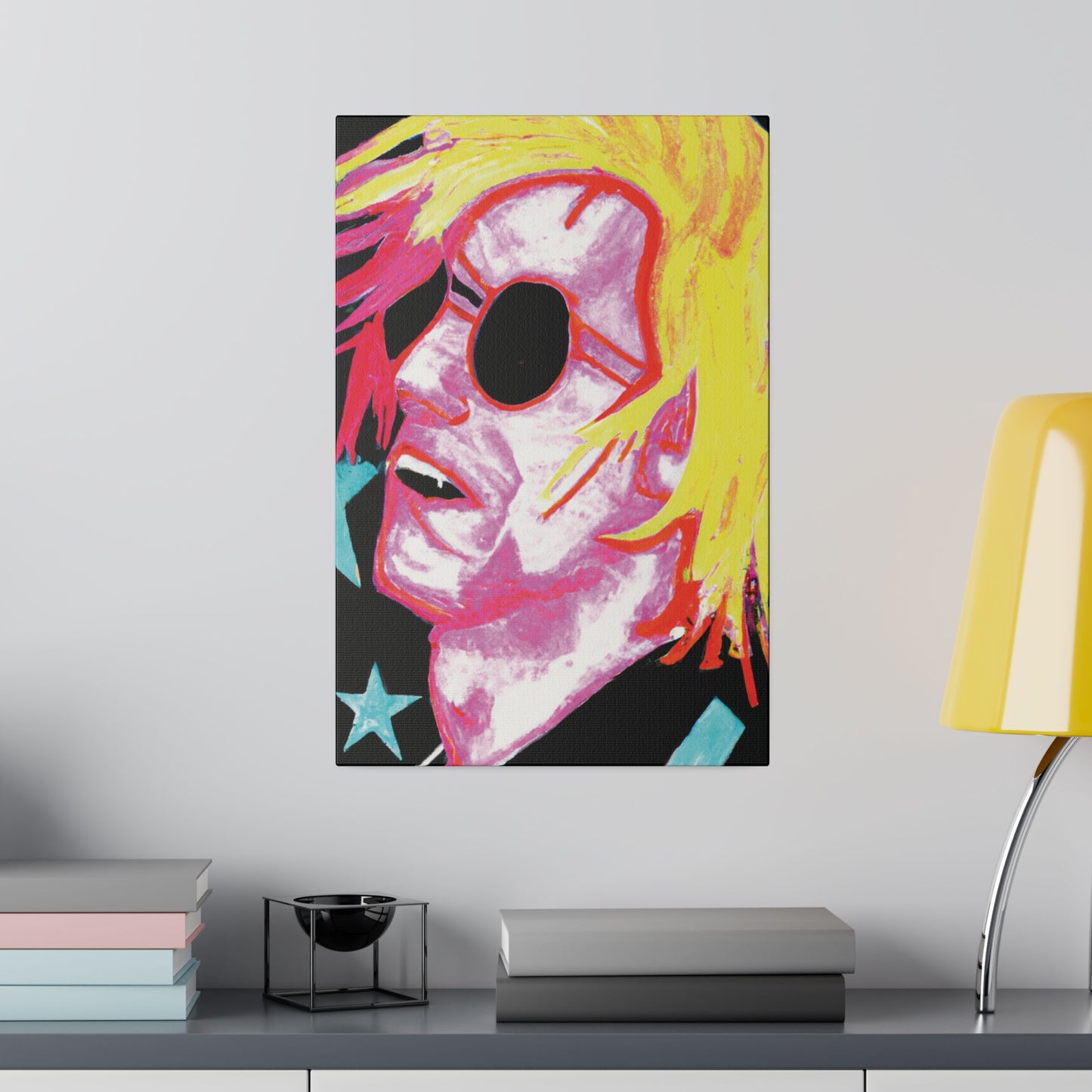 5123P - Rockstar Painting Print | Face | Abstract | Poster | Home Decor | Wall Art | Music Art | Canvas