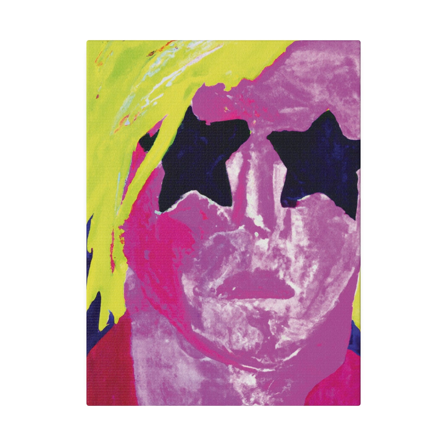 7563W - Rockstar Painting Print | Face | Abstract | Poster | Home Decor | Wall Art | Music Art | Canvas