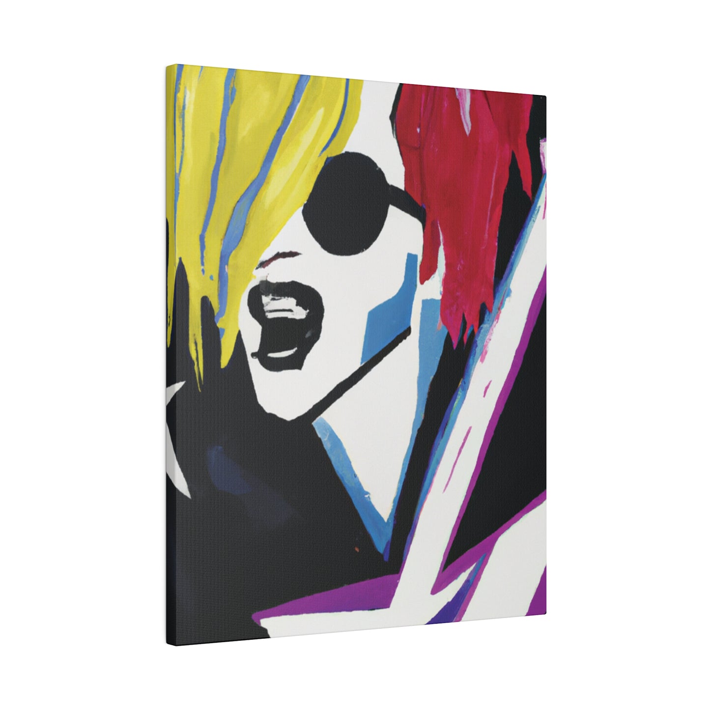 8784F - Rockstar Painting Print | Face | Abstract | Poster | Home Decor | Wall Art | Music Art | Canvas