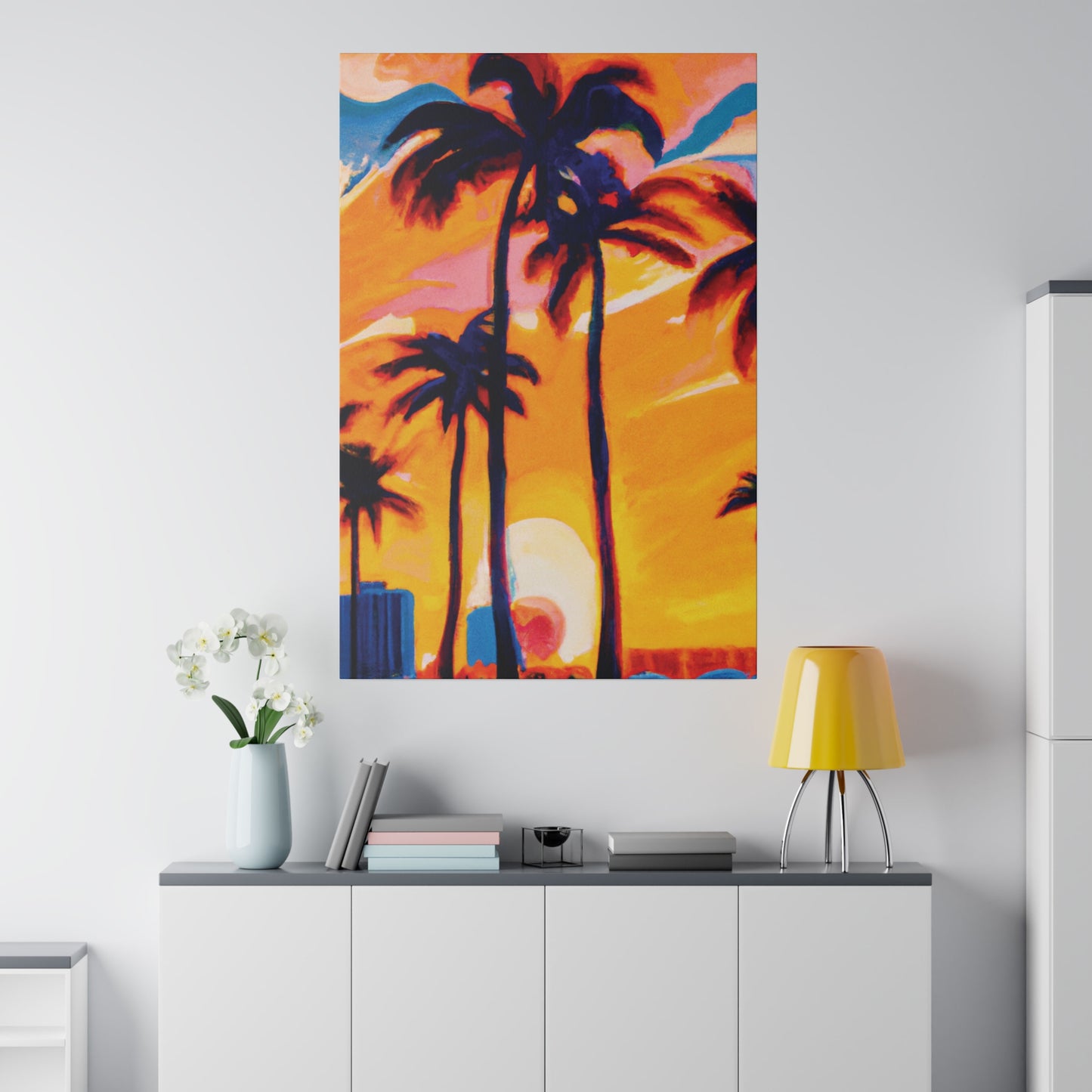 2067G - Miami Beach Sunset Painting Print | Miami | Beach | Sunset | Poster | Home Decor | Wall Art | Canvas