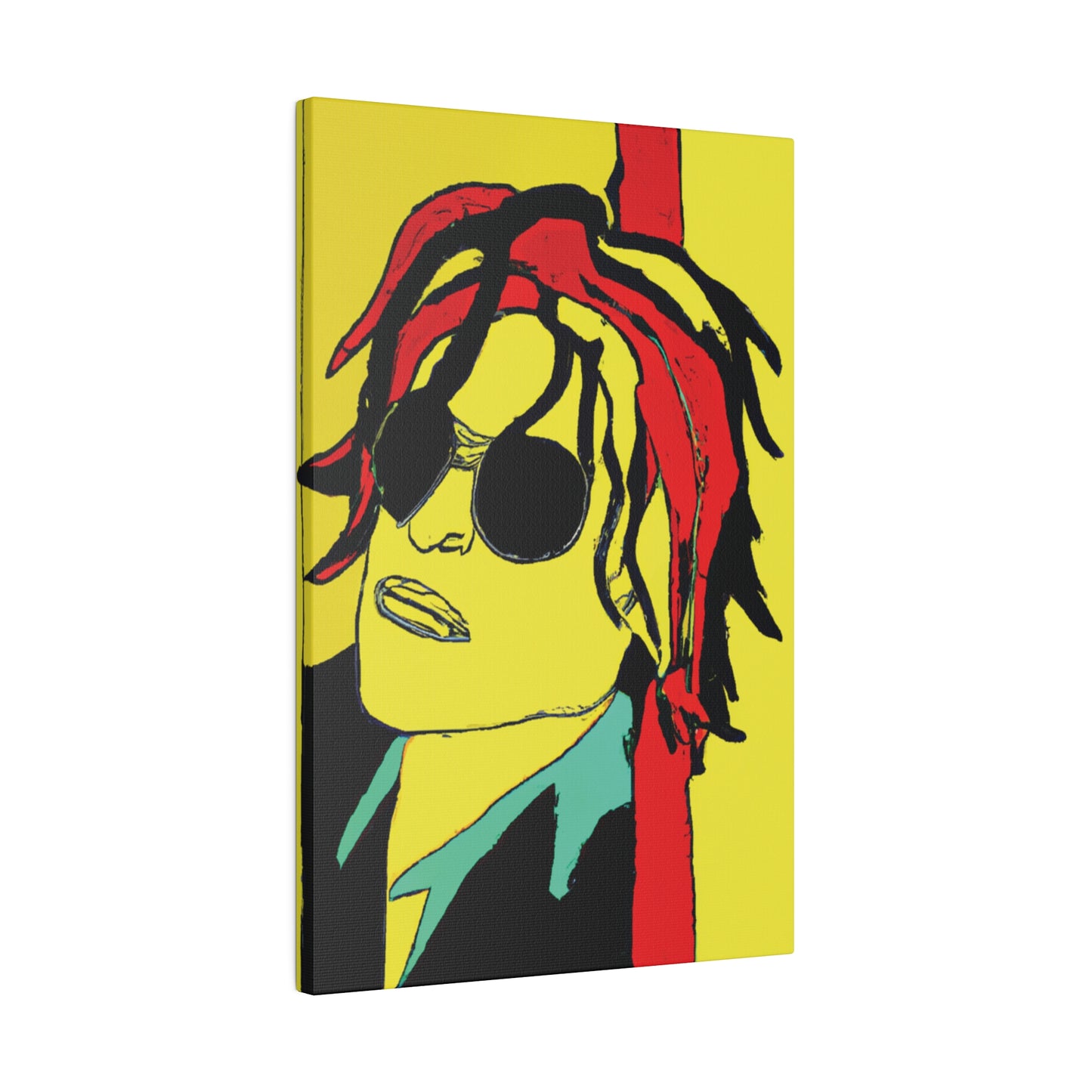 4551W - Rockstar Painting Print | Face | Abstract | Poster | Home Decor | Wall Art | Music Art | Canvas