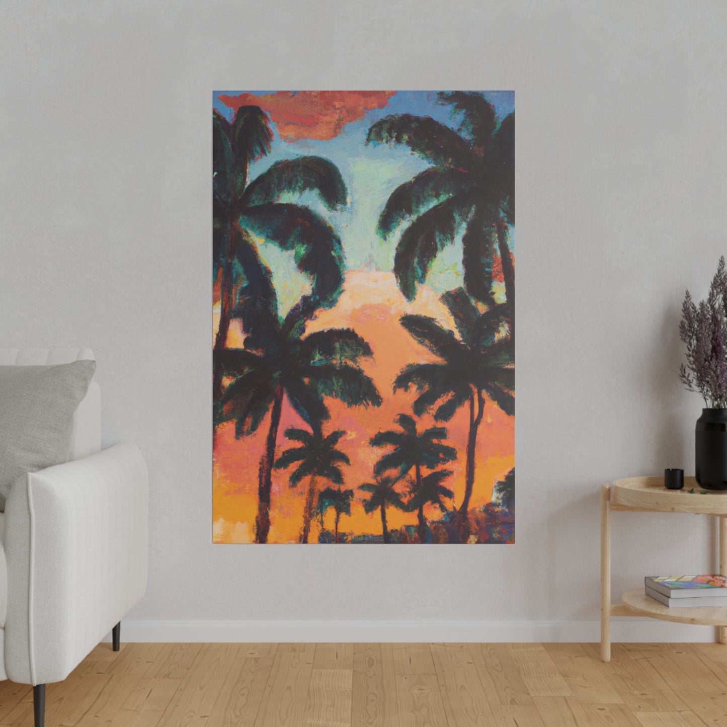 2854A - Miami Beach Sunset Painting Print | Miami | Beach | Sunset | Poster | Home Decor | Wall Art | Canvas