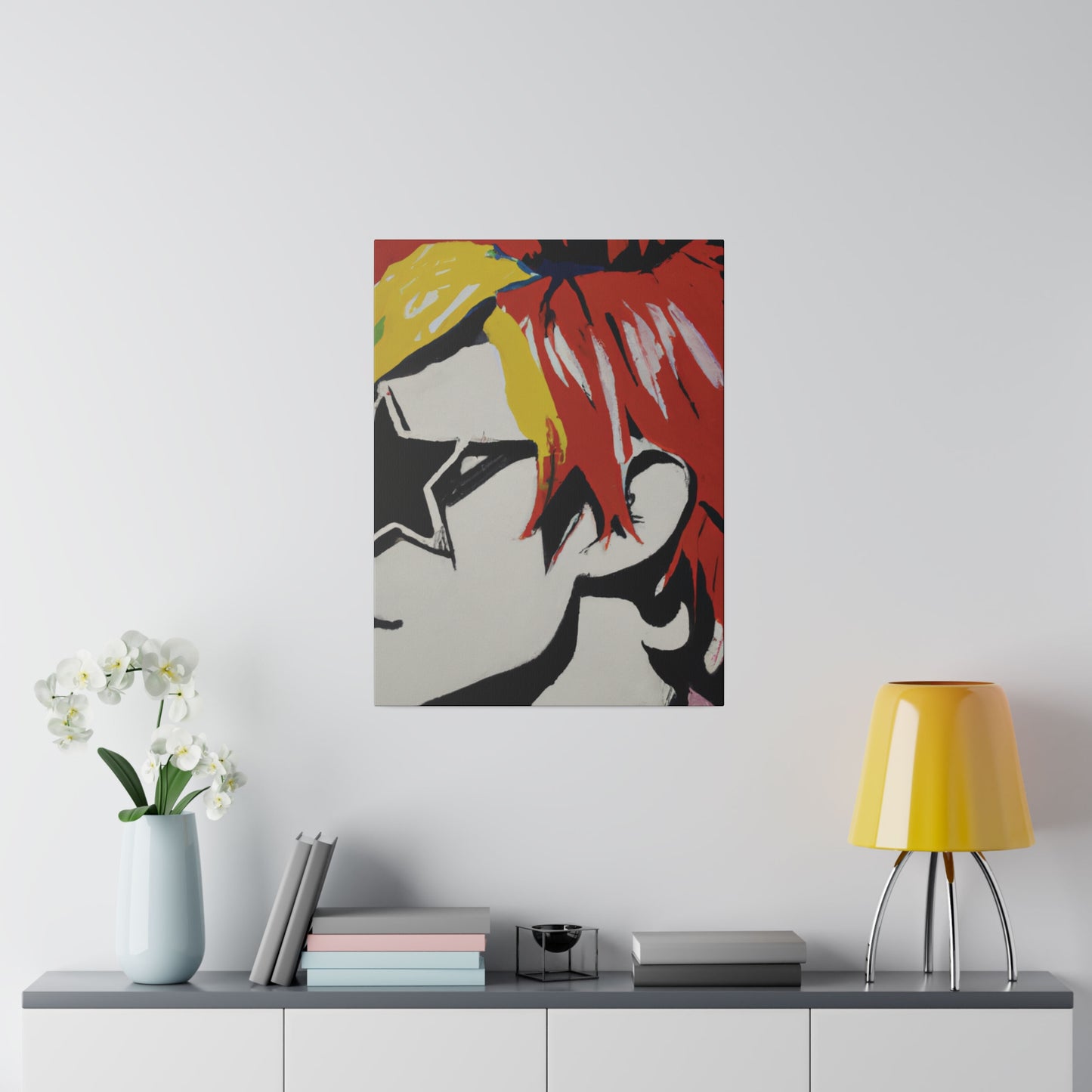 2697V - Rockstar Painting Print | Face | Abstract | Poster | Home Decor | Wall Art | Music Art | Canvas