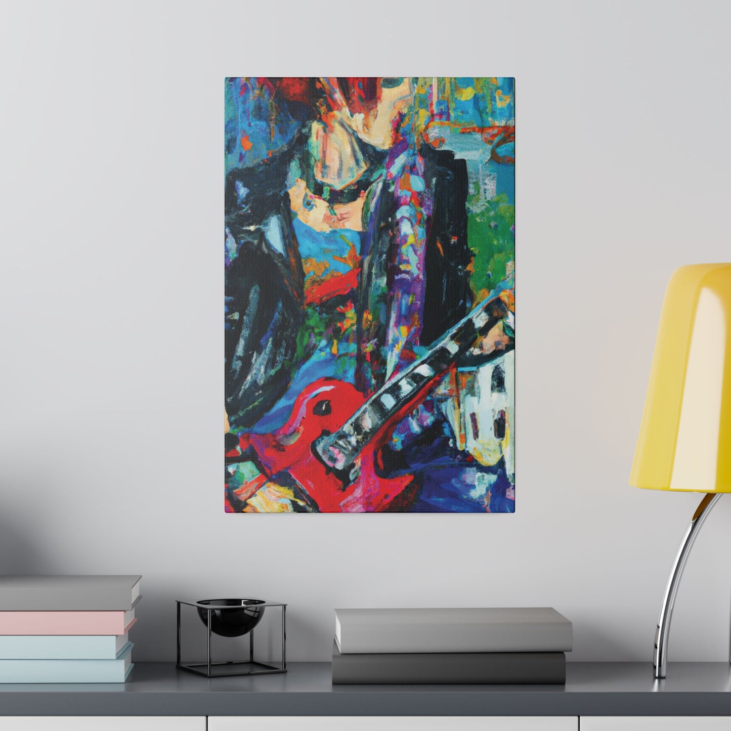 814T - Rockstar Oil Painting Style Print | Poster | Home Decor | Wall Art | Music Art | Canvas