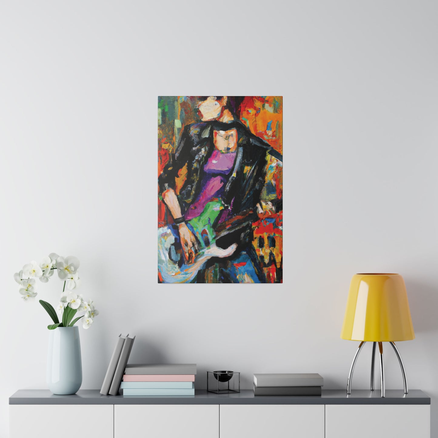 4895R - Rockstar Oil Painting Style Print | Poster | Home Decor | Wall Art | Music Art | Canvas