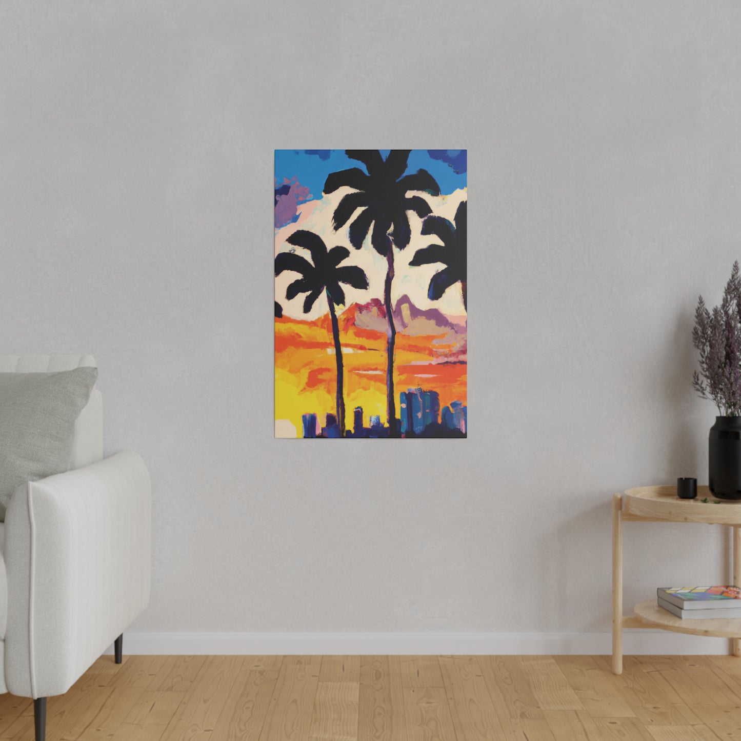 6586K - Miami Beach Sunset Painting Print | Miami | Beach | Sunset | Poster | Home Decor | Wall Art | Canvas