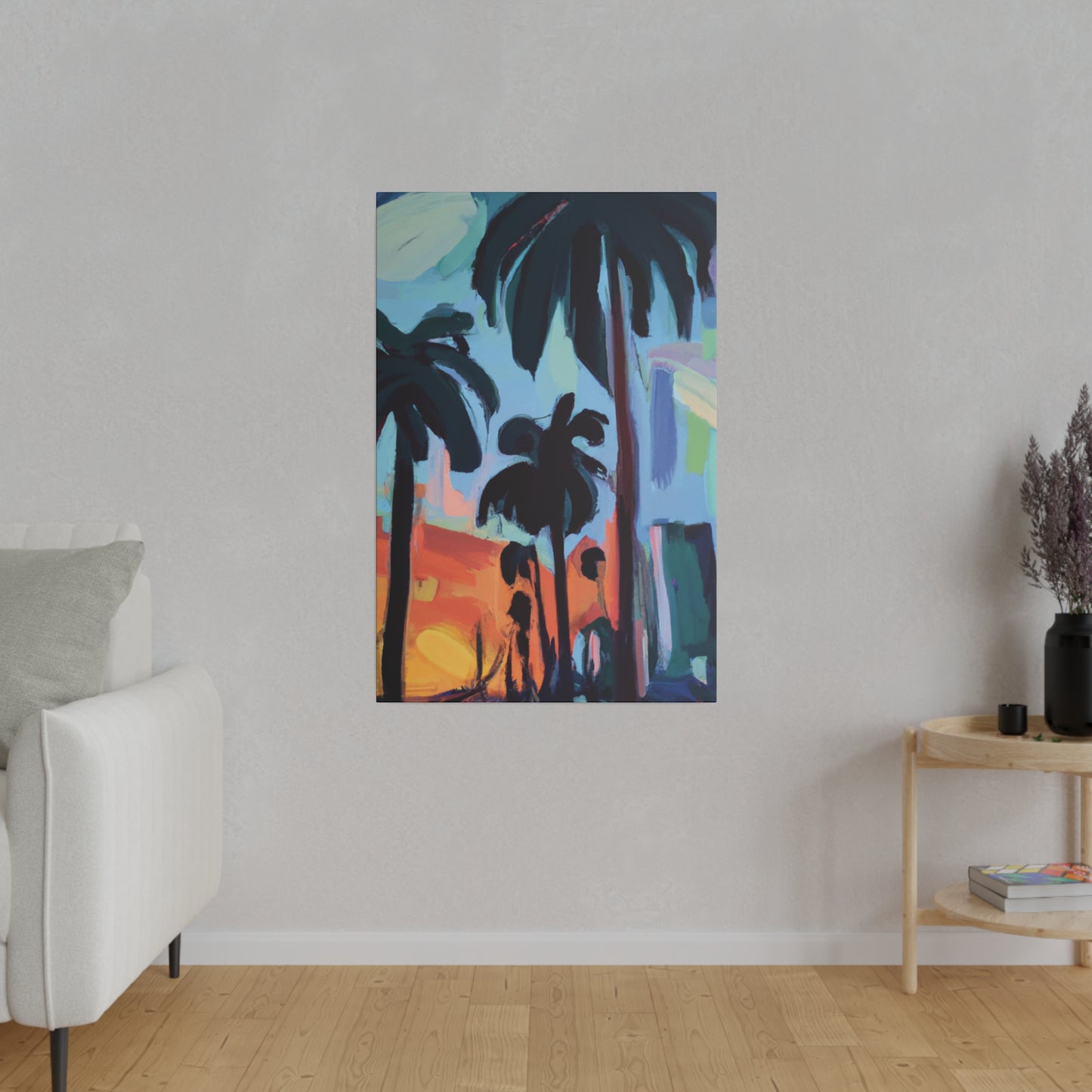 3524Z - Miami Beach Sunset Painting Print | Miami | Beach | Sunset | Poster | Home Decor | Wall Art | Canvas