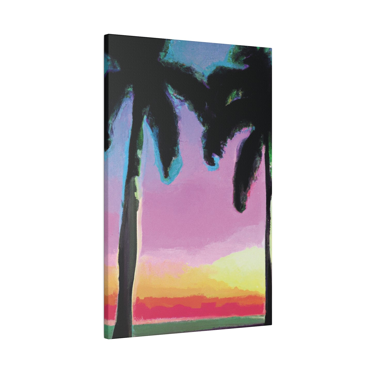 8491N - Miami Beach Sunset Painting Print | Miami | Beach | Sunset | Poster | Home Decor | Wall Art | Canvas