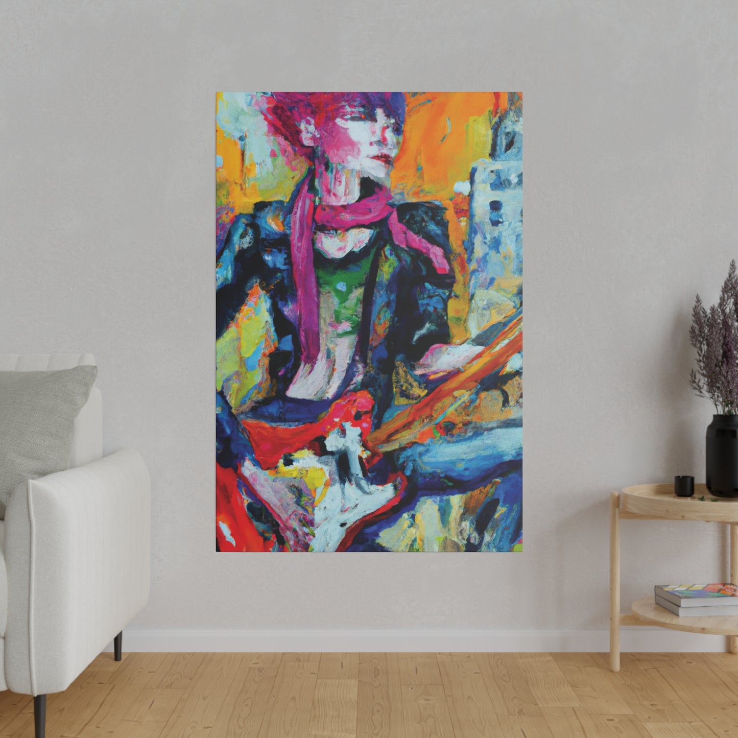 2736R - Rockstar Oil Painting Style Print | Poster | Home Decor | Wall Art | Music Art | Canvas