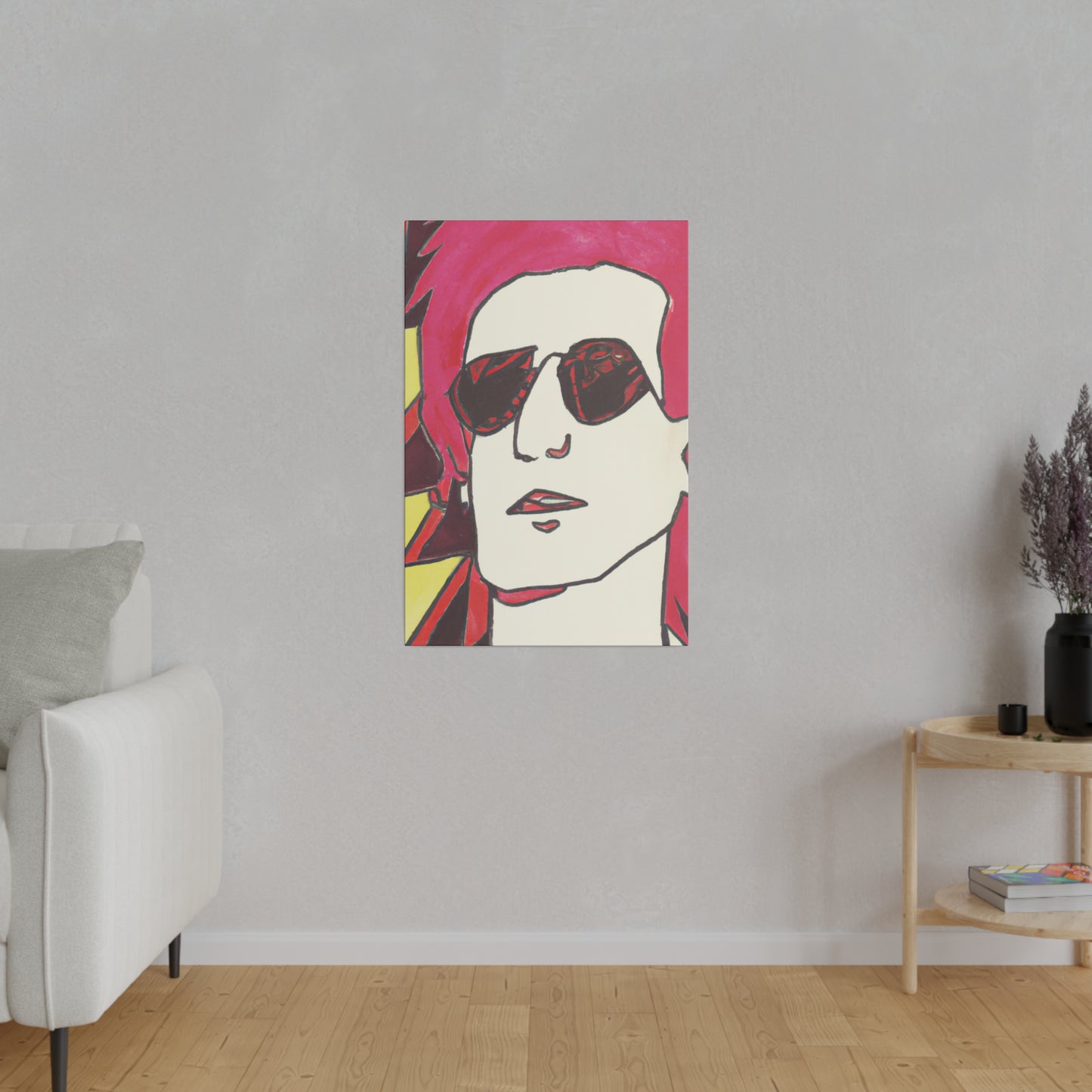 9247A - Rockstar Painting Print | Face | Abstract | Poster | Home Decor | Wall Art | Music Art | Canvas