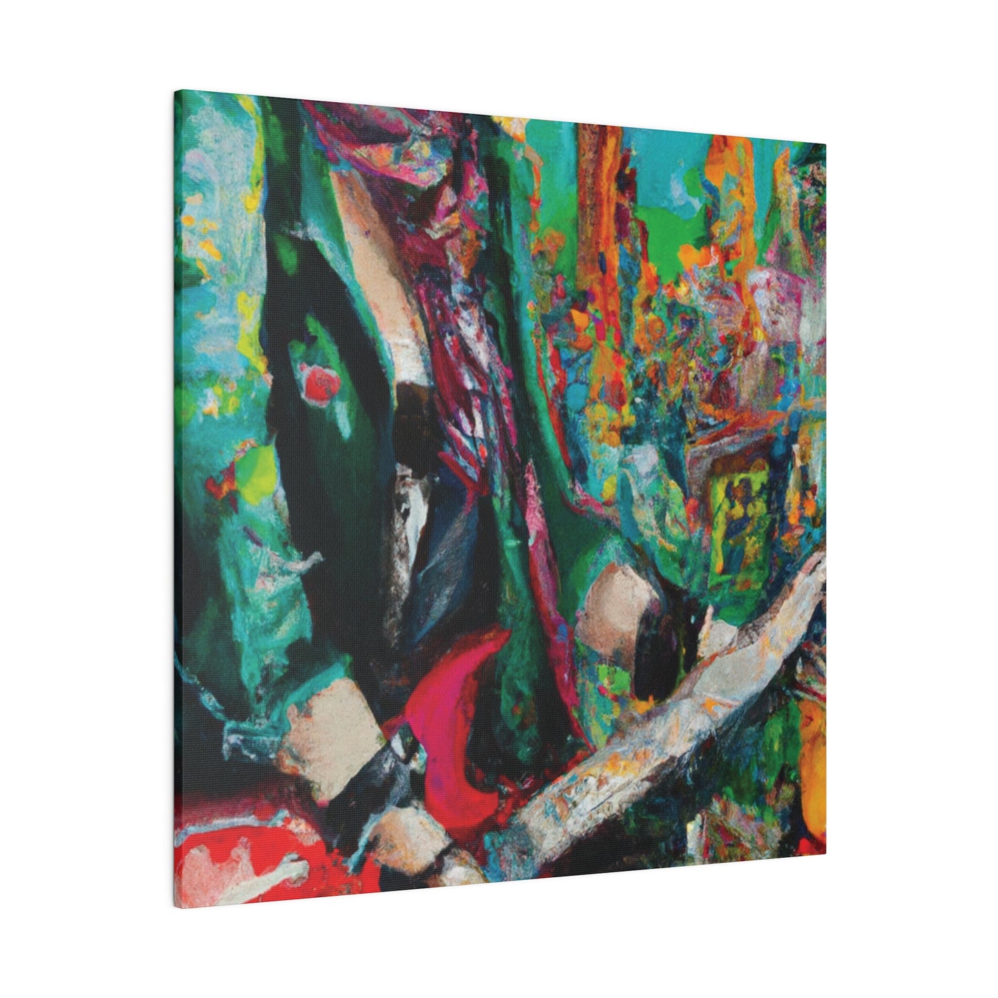 8679Y - Rockstar Oil Painting Style Print | Poster | Home Decor | Wall Art | Music Art | Canvas