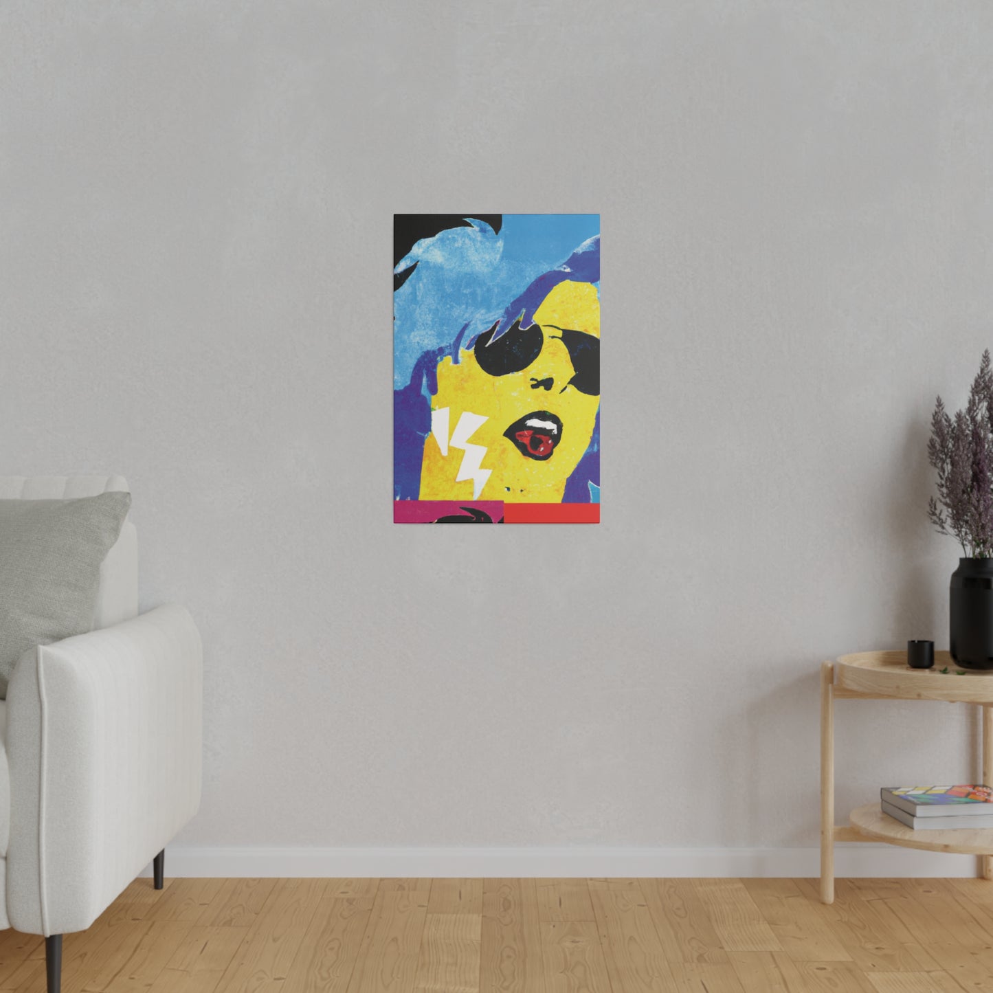 7517Q - Rockstar Painting Print | Face | Abstract | Poster | Home Decor | Wall Art | Music Art | Canvas